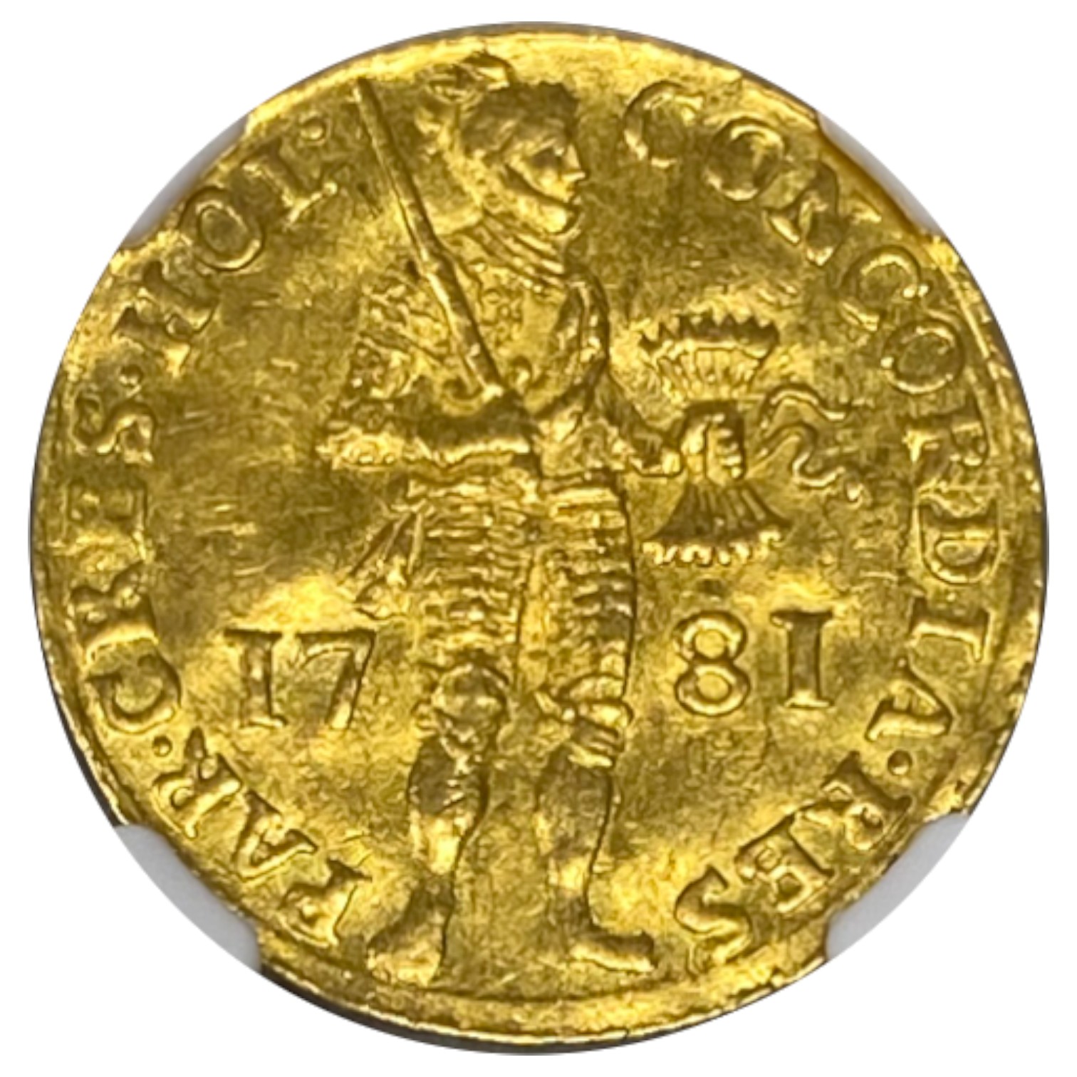 Netherland - Province of Holland - 1 Ducat 1781 - NGC AU 58 - 986 gold, 3.49g, 21.8mm - 1 0
