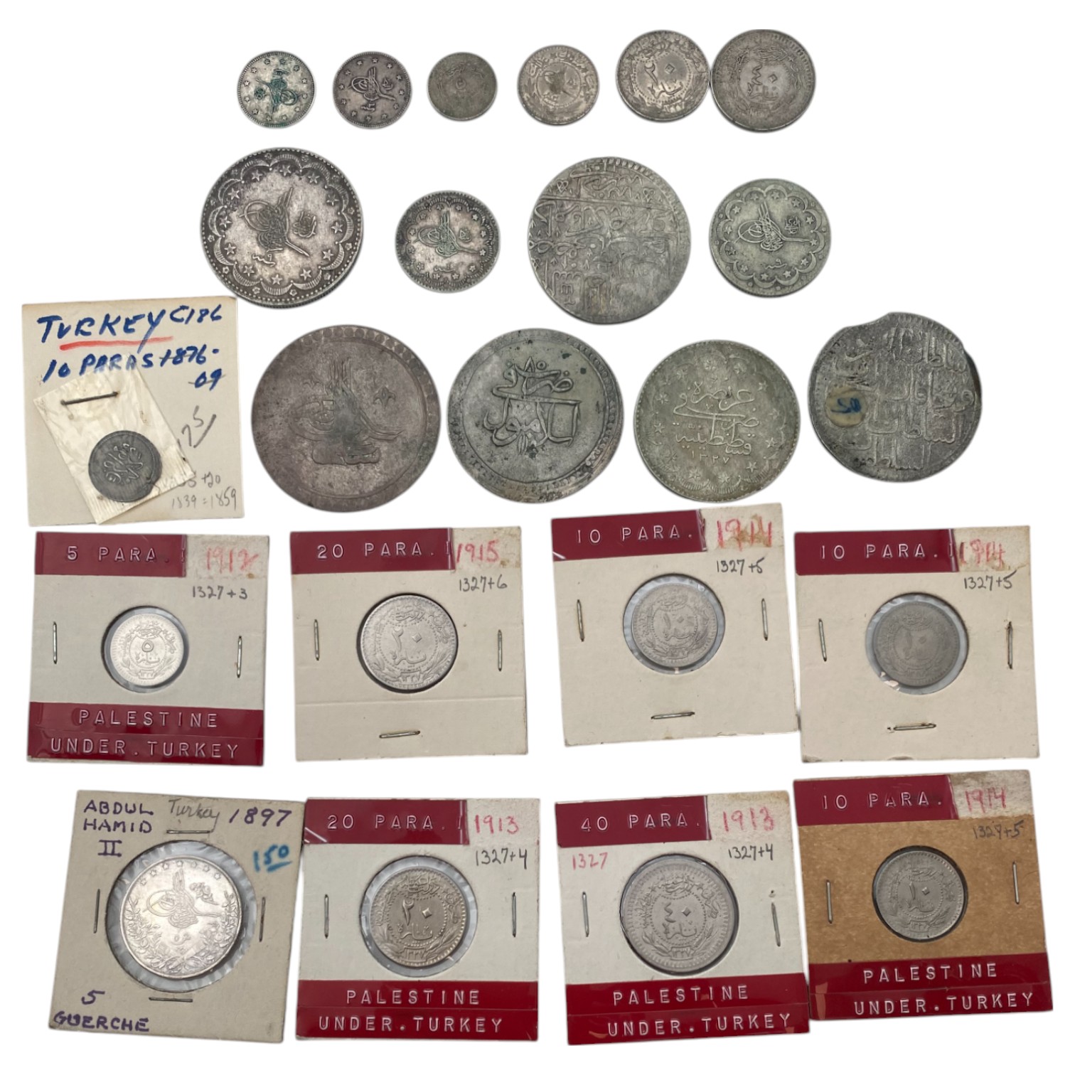 Ottoman Empire - a very large collection of coins from a wide variety of denominations and years, some made of silver - 1 0