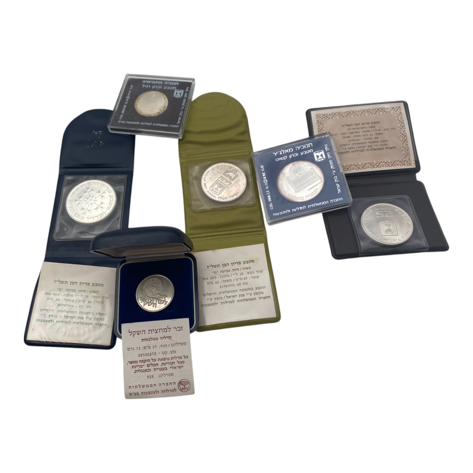 Israel - Set of 6 silver coins from the Government Coin and Medal Company - total weight 137.2g (contains coins of ... - 1 0