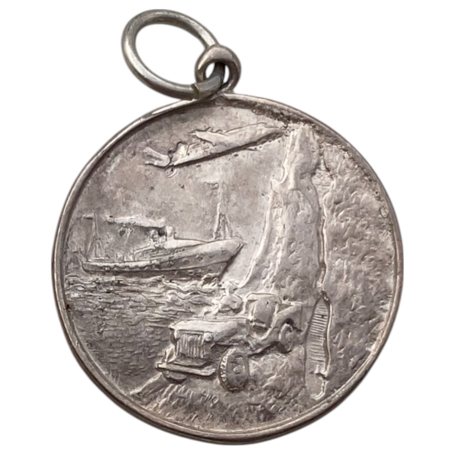 Palestine - Silver pendant for protection - with a map of the Land of Israel, the establishment of the State of ... - 1 1