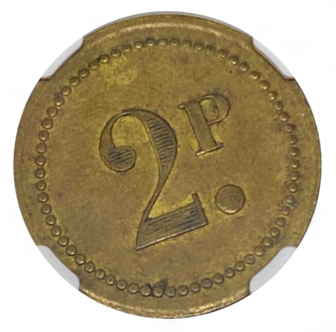 Palestine - 2 Piaster 1930' - Palatin Hotel - NGC AU 53 - Very high grade for this token - 1 0