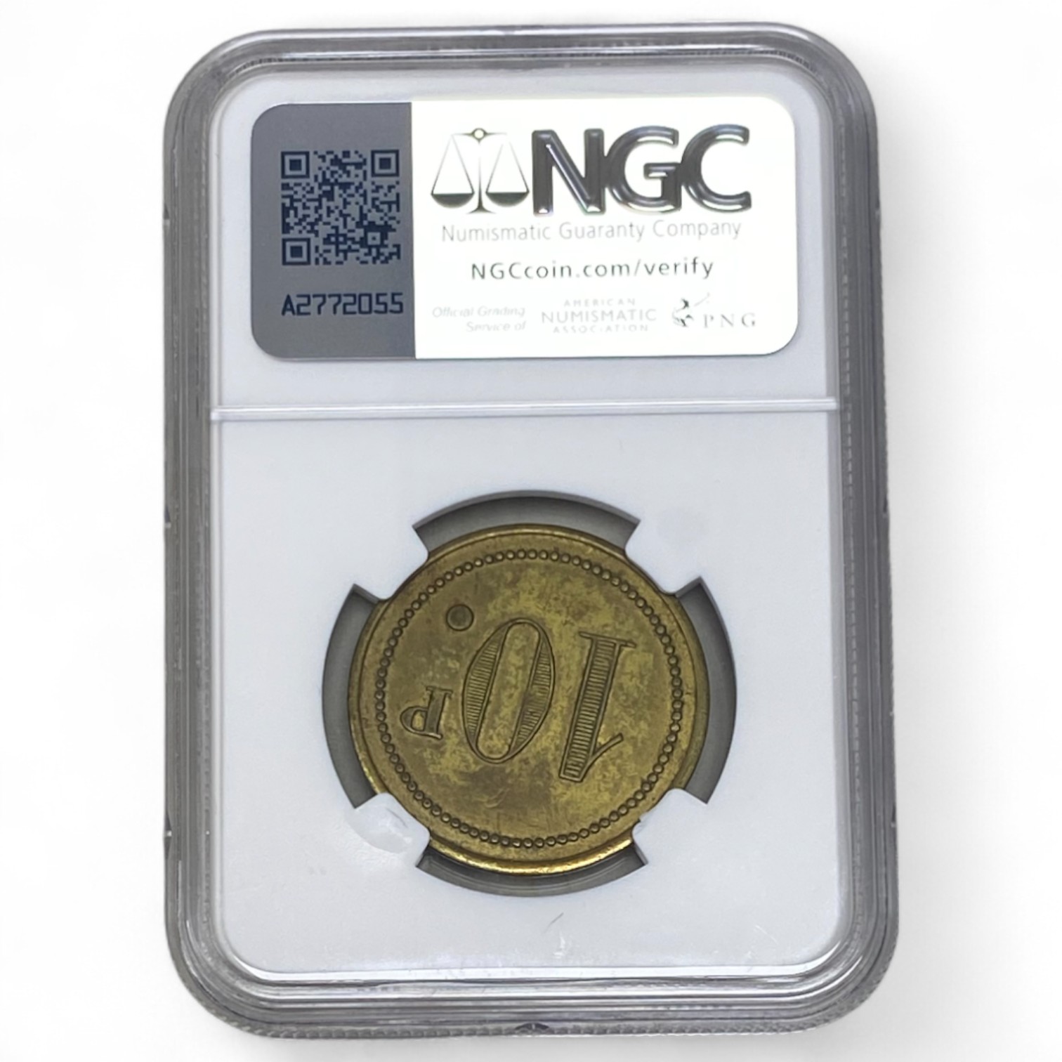 Palestine - 10 Piaster 1930' - Palatin Hotel - NGC AU DETAILS - 1 3
