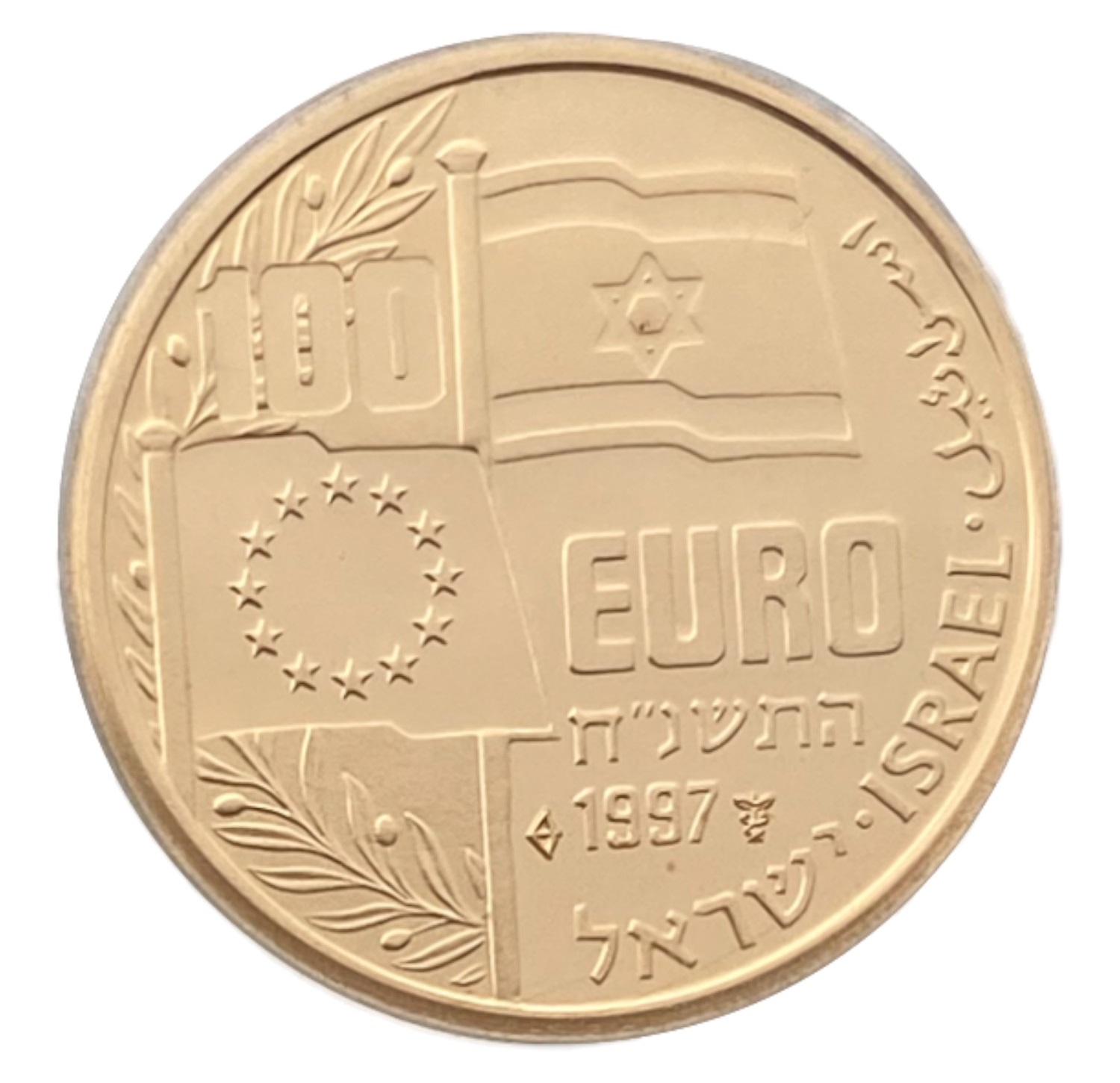 ISRAEL – Yitzhak Rabin – 100 Euro 1997 – Gold 916, 3.5 g , 20.8 mm - 1 1