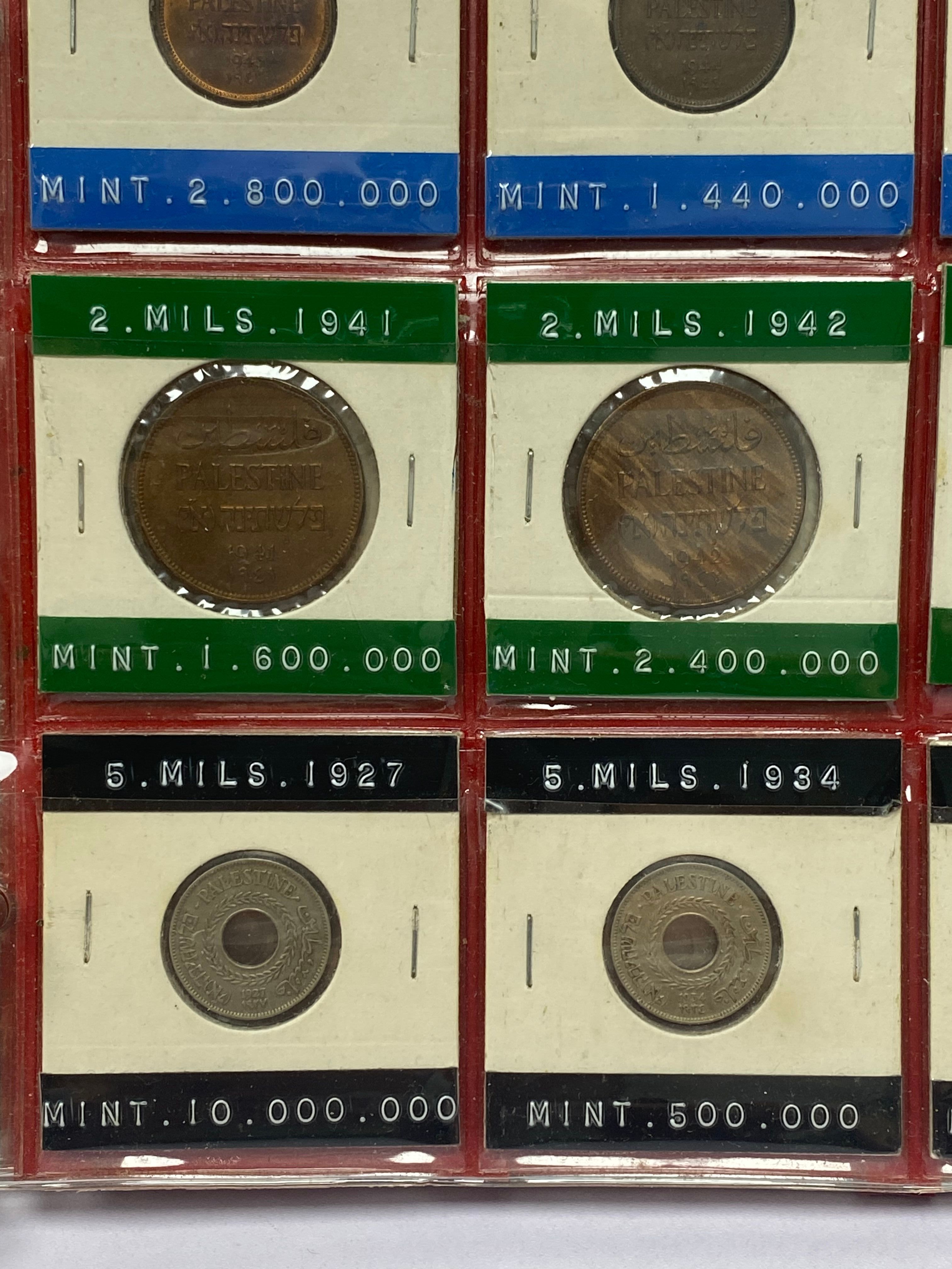 Palestine - Full 59 Coins set of British Mandath - XF-UNC - 1 9