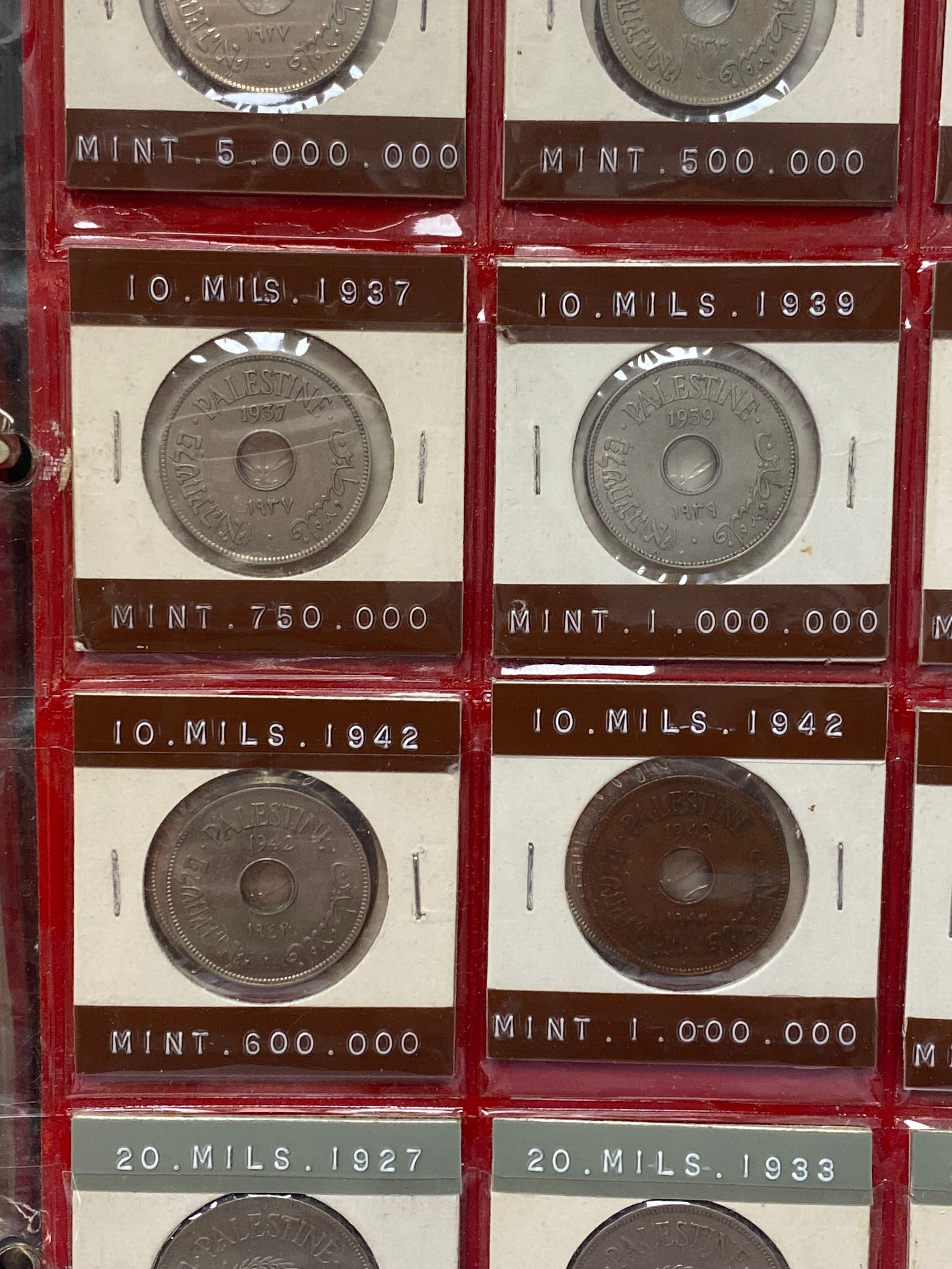Palestine - Full 59 Coins set of British Mandath - XF-UNC - 1 21