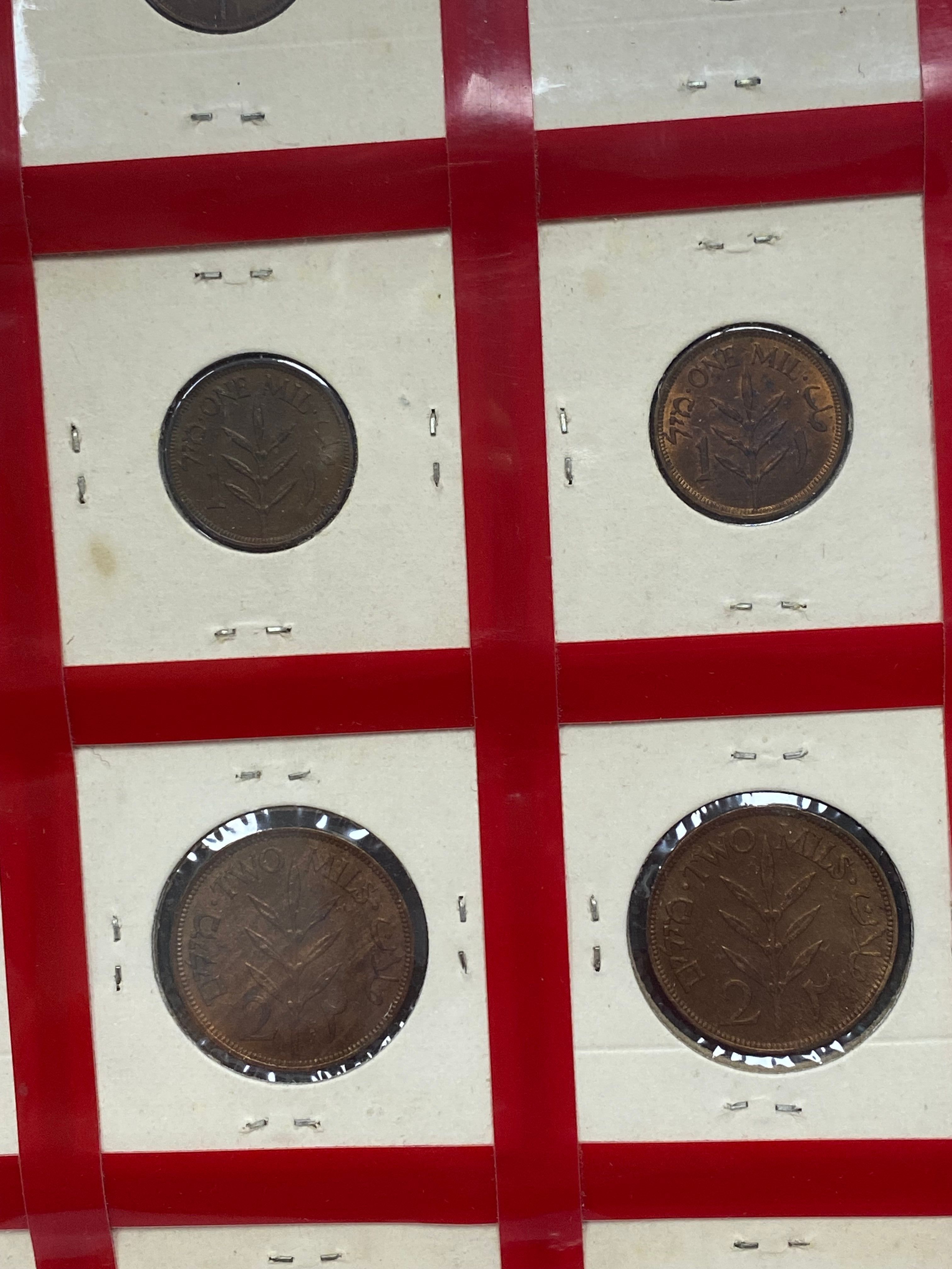 Palestine - Full 59 Coins set of British Mandath - XF-UNC - 1 16