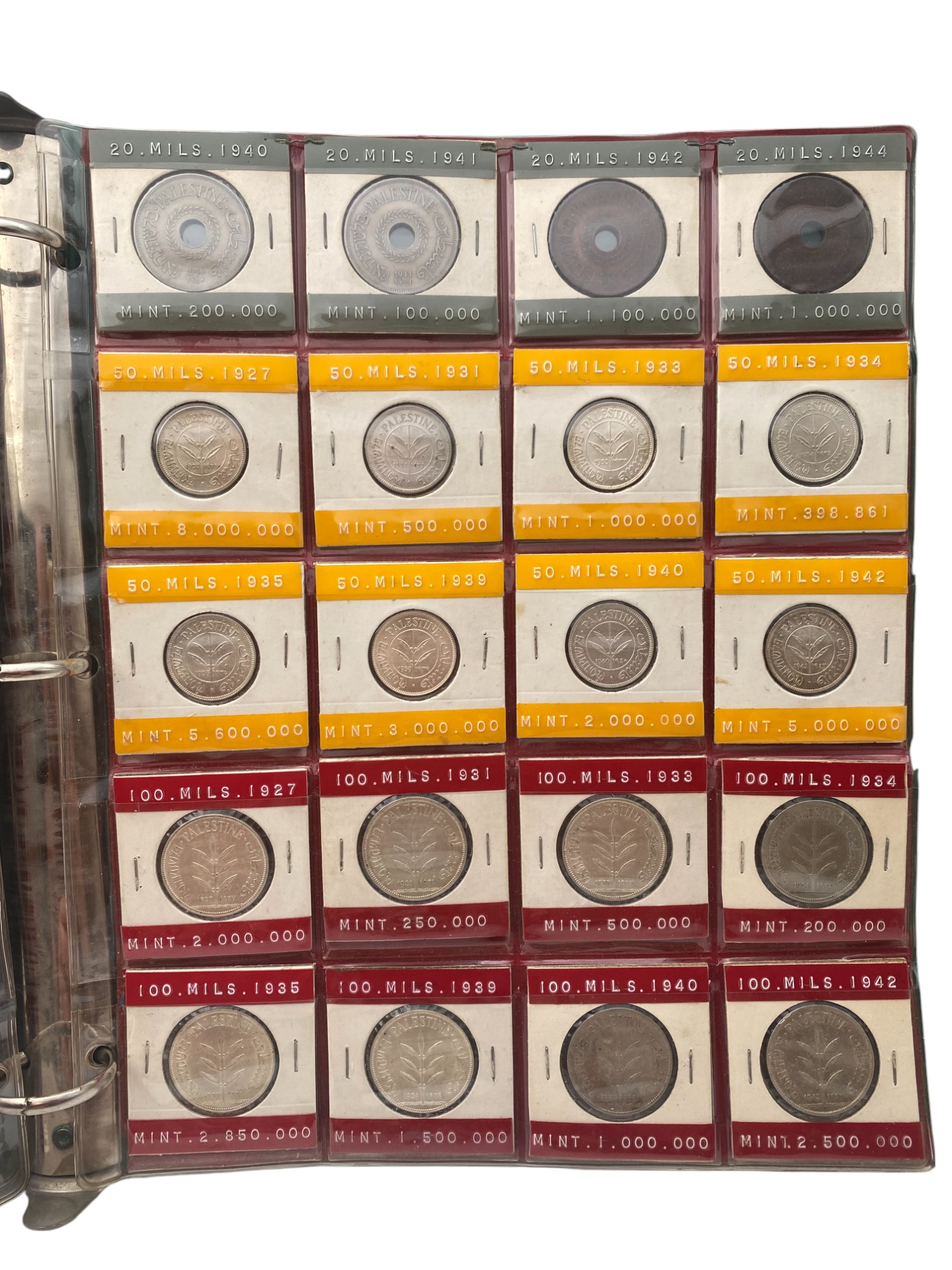 Palestine - Full 59 Coins set of British Mandath - XF-UNC - 1 4