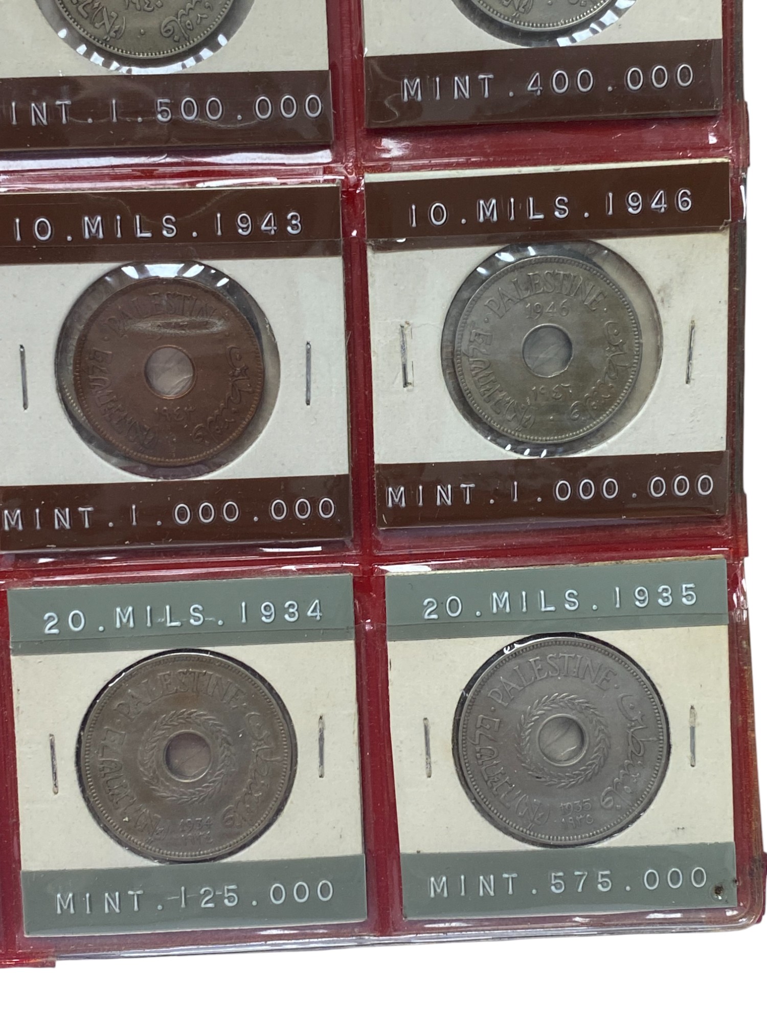 Palestine - Full 59 Coins set of British Mandath - XF-UNC - 1 24