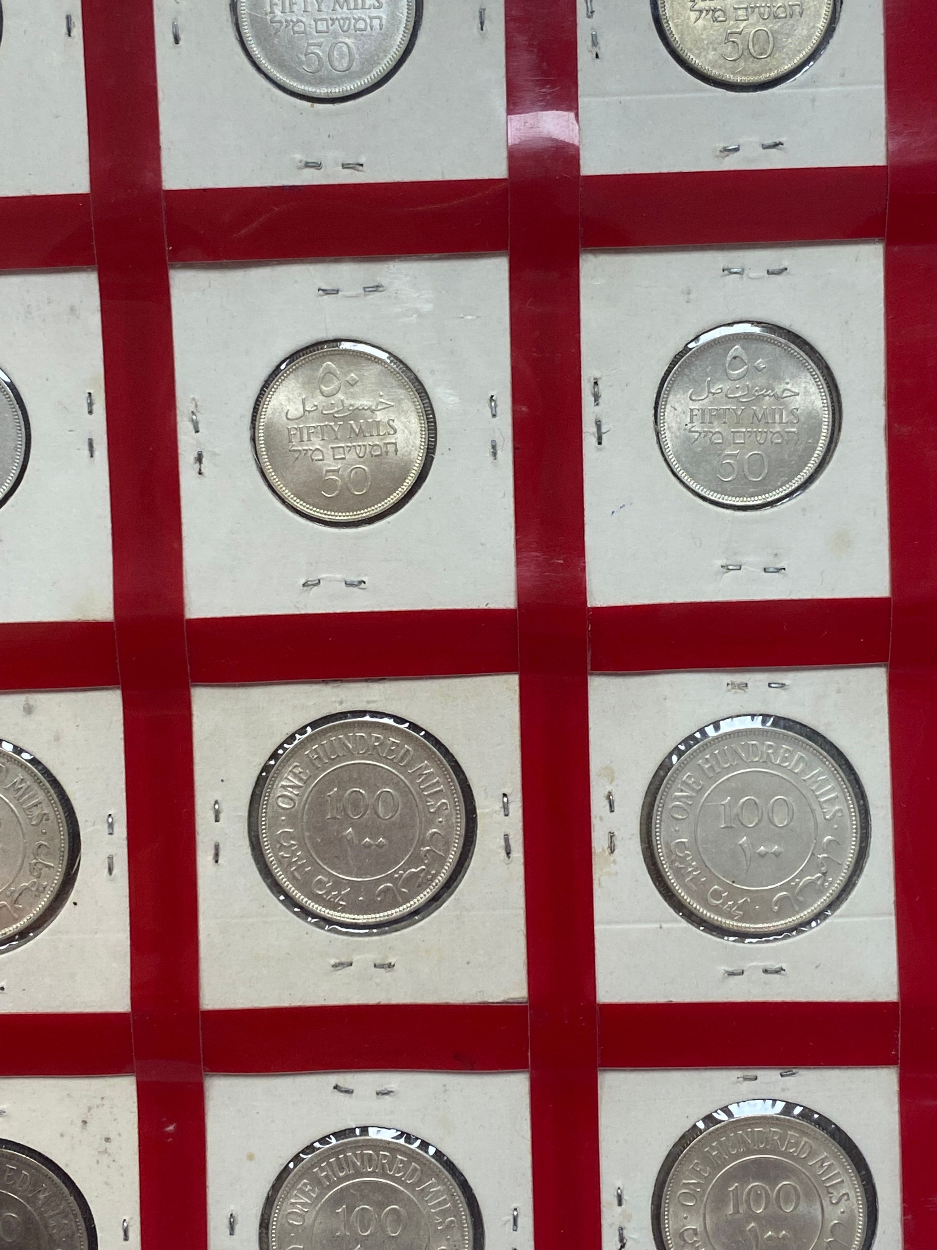 Palestine - Full 59 Coins set of British Mandath - XF-UNC - 1 40