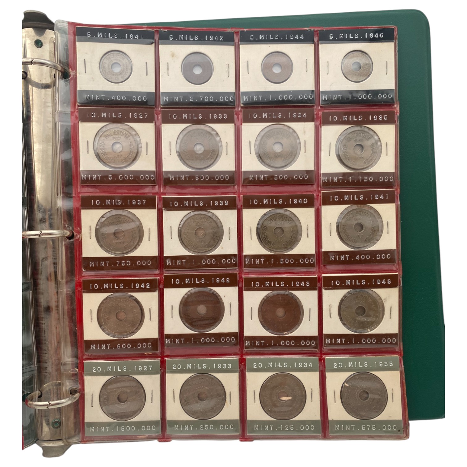 Palestine - Full 59 Coins set of British Mandath - XF-UNC - 1 2