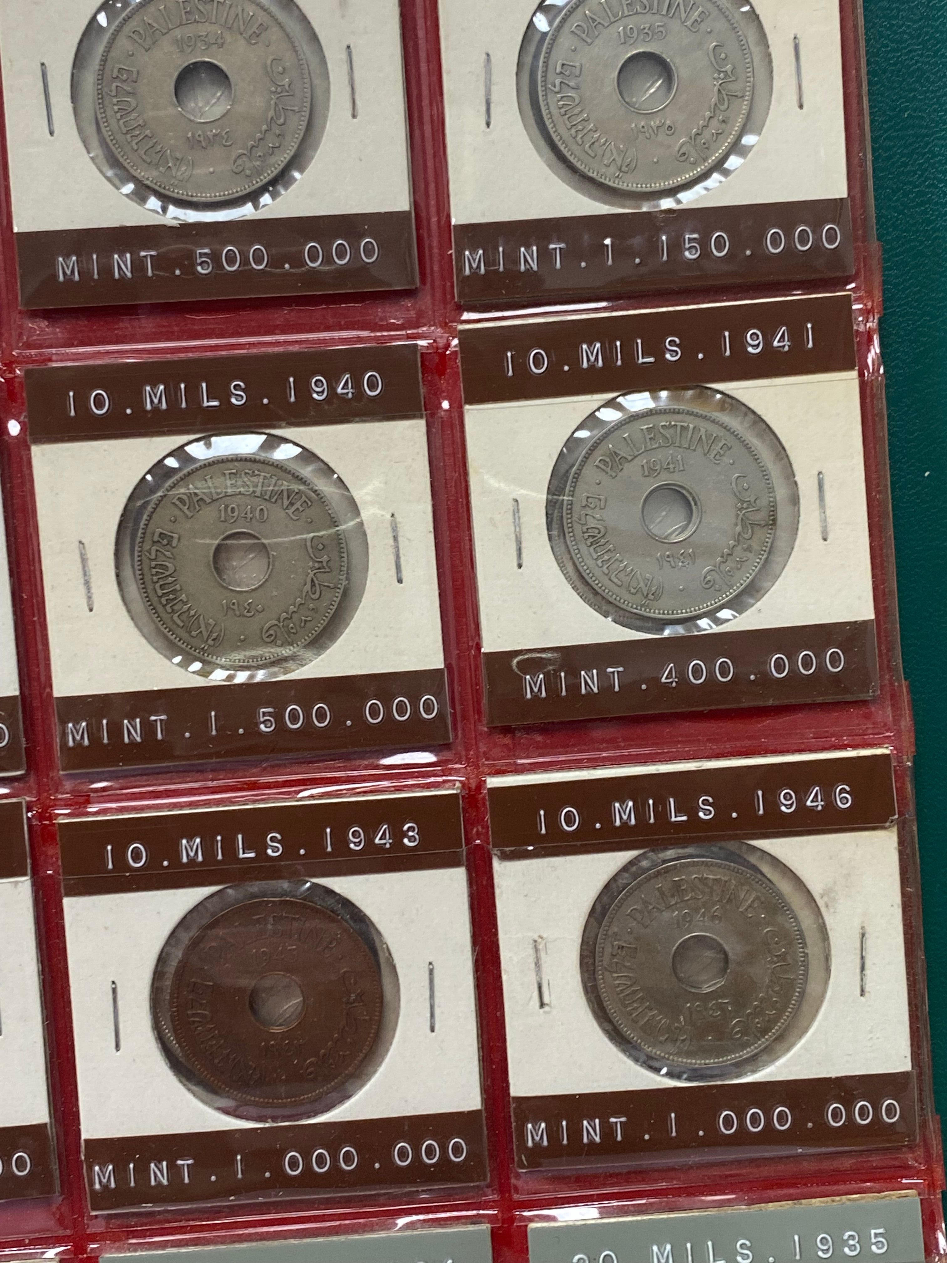 Palestine - Full 59 Coins set of British Mandath - XF-UNC - 1 22