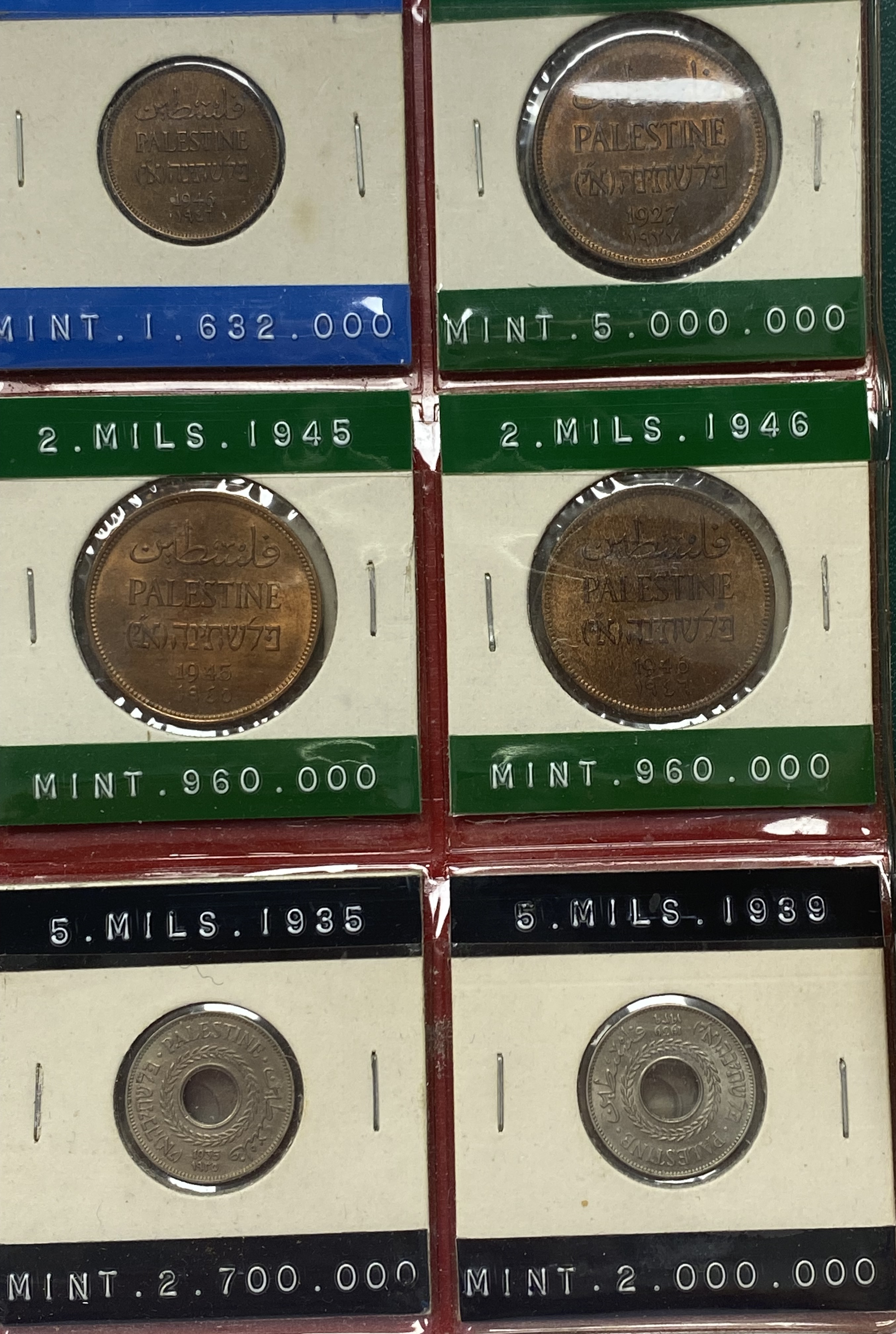 Palestine - Full 59 Coins set of British Mandath - XF-UNC - 1 12