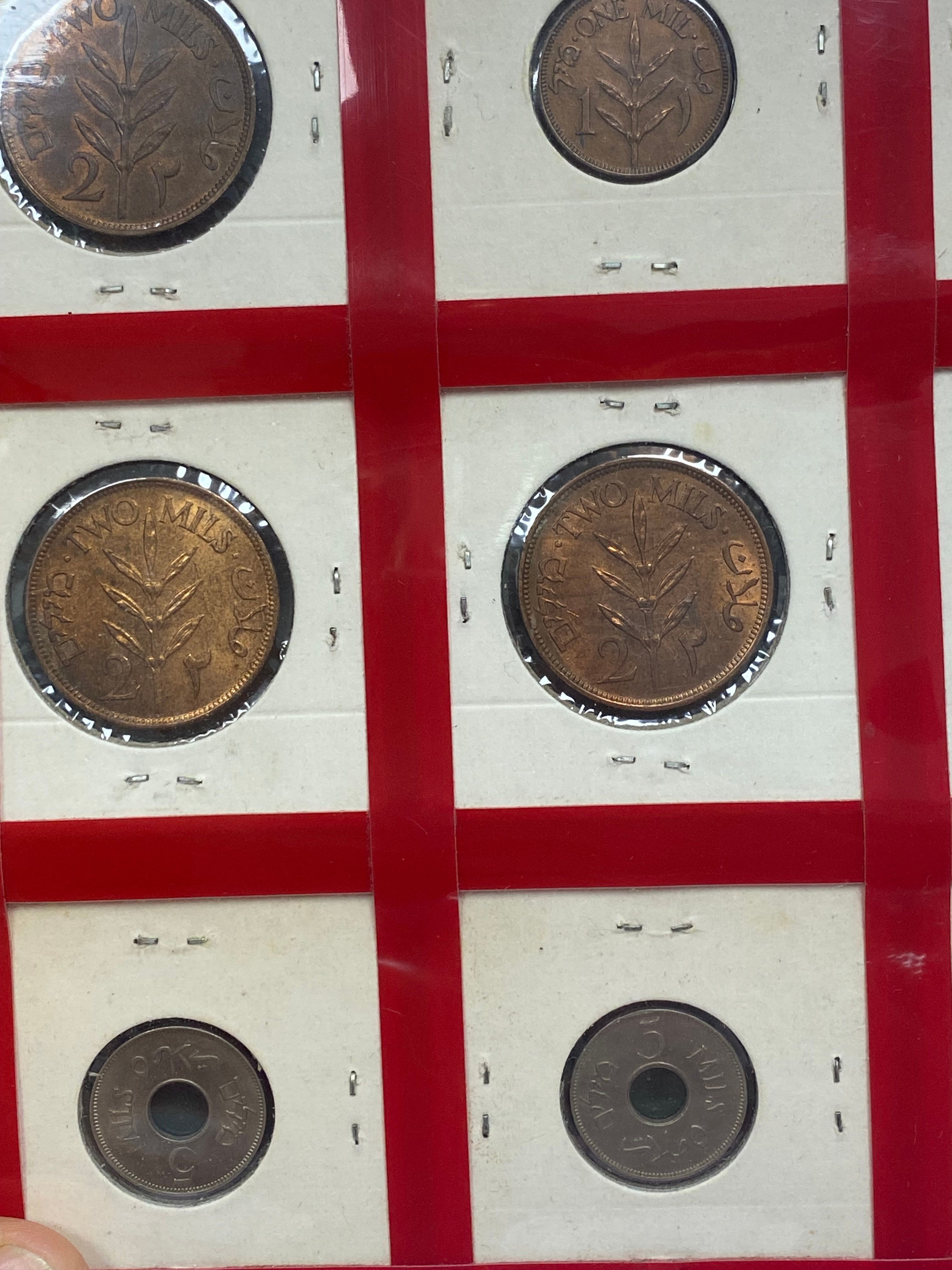 Palestine - Full 59 Coins set of British Mandath - XF-UNC - 1 17