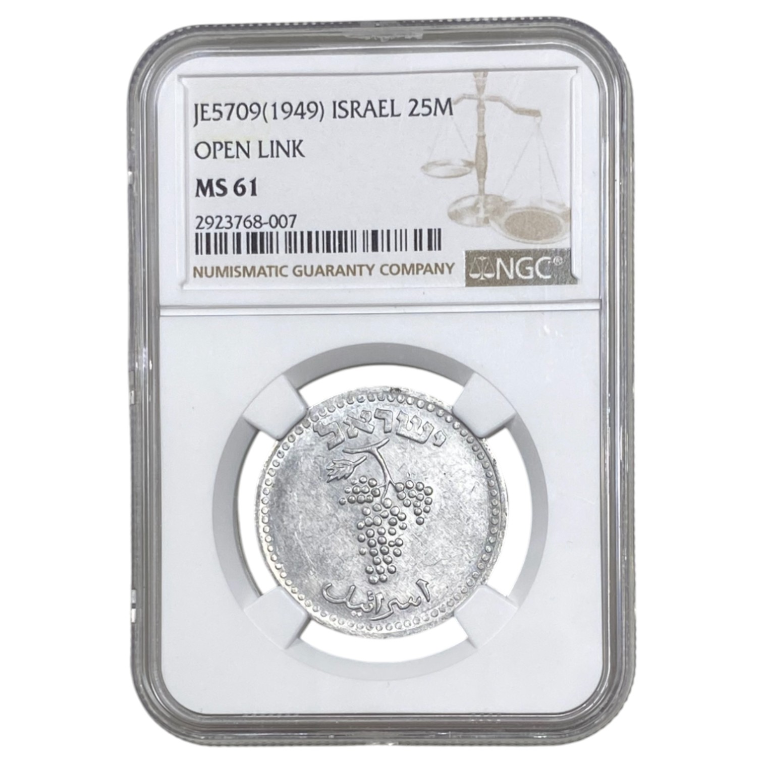 Israel – 25 Mils 1948 – NGC MS 61 - 1 2