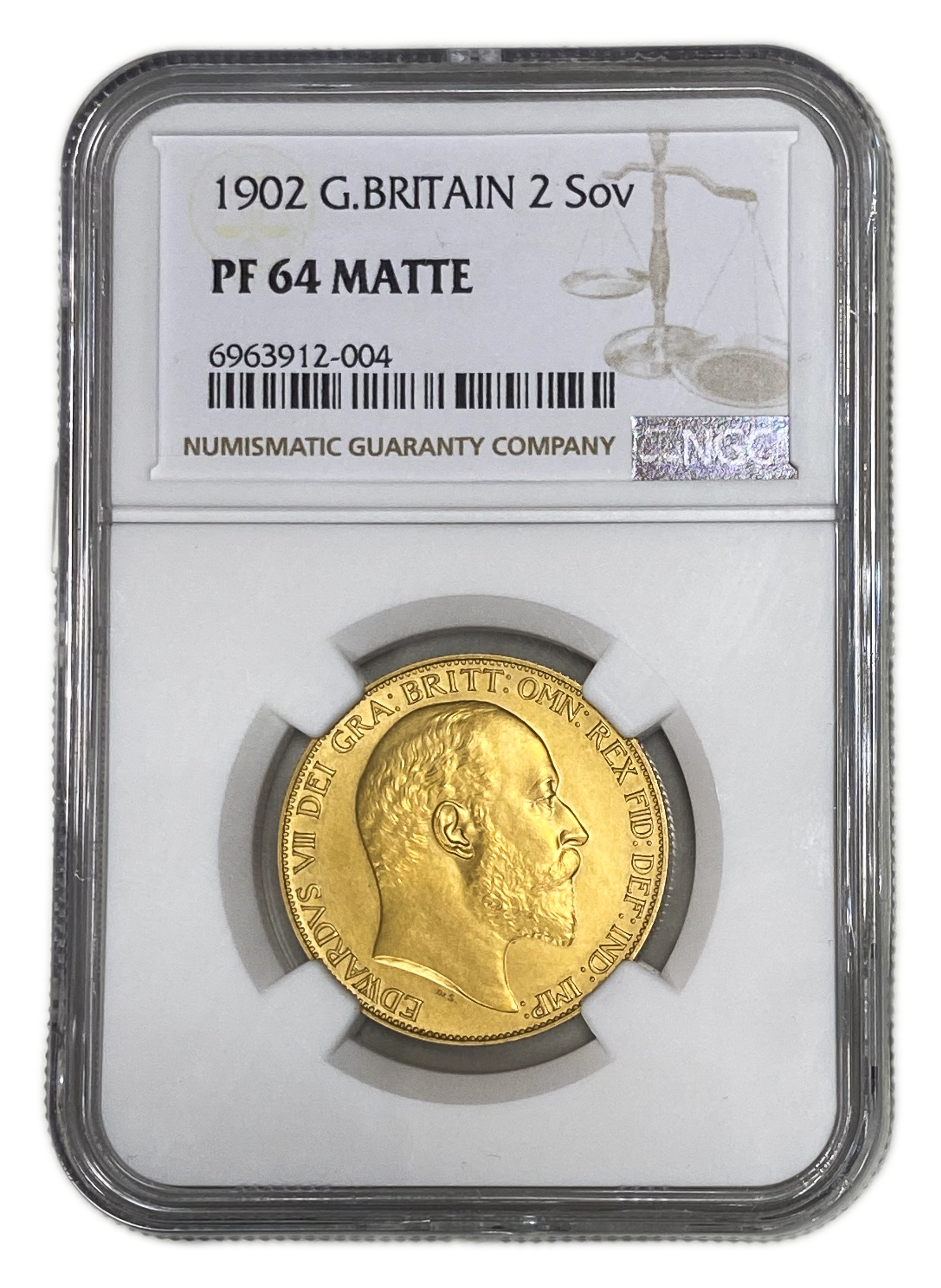 Great Britain / United Kingdom - 2 Sovereign 1902 - NGC PF 64 - Edward VII - Gold 916, 15.96g, 28mm - 1 2