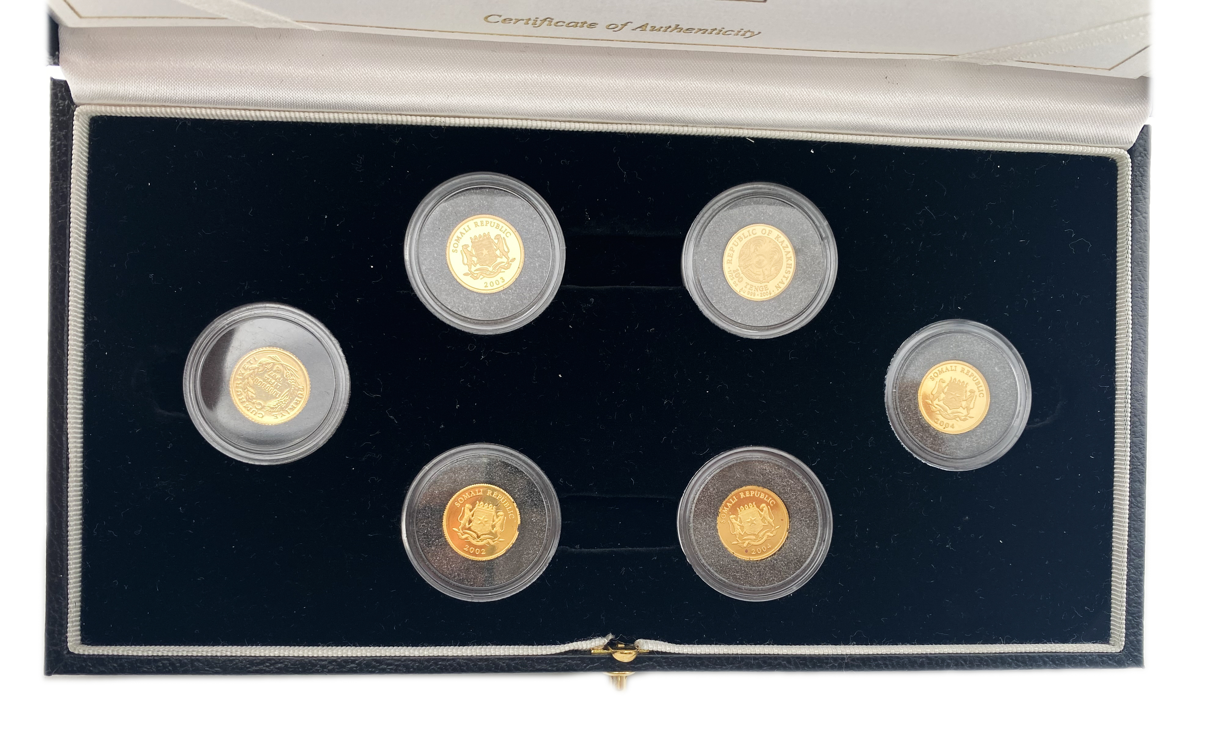 Great Britain / United Kingdom - Six Coins of "Miniature Gold Icons of the Ancient World" - Somalia, Turkey ... - 1 2