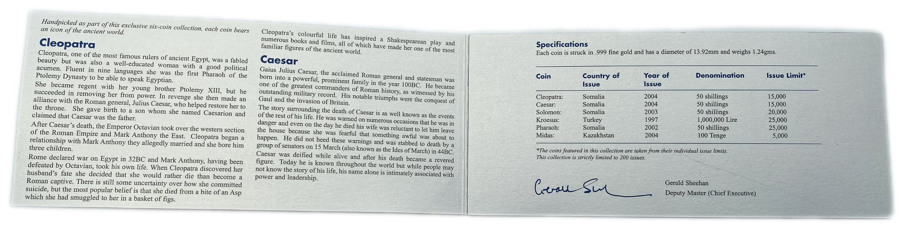 Great Britain / United Kingdom - Six Coins of "Miniature Gold Icons of the Ancient World" - Somalia, Turkey ... - 1 4