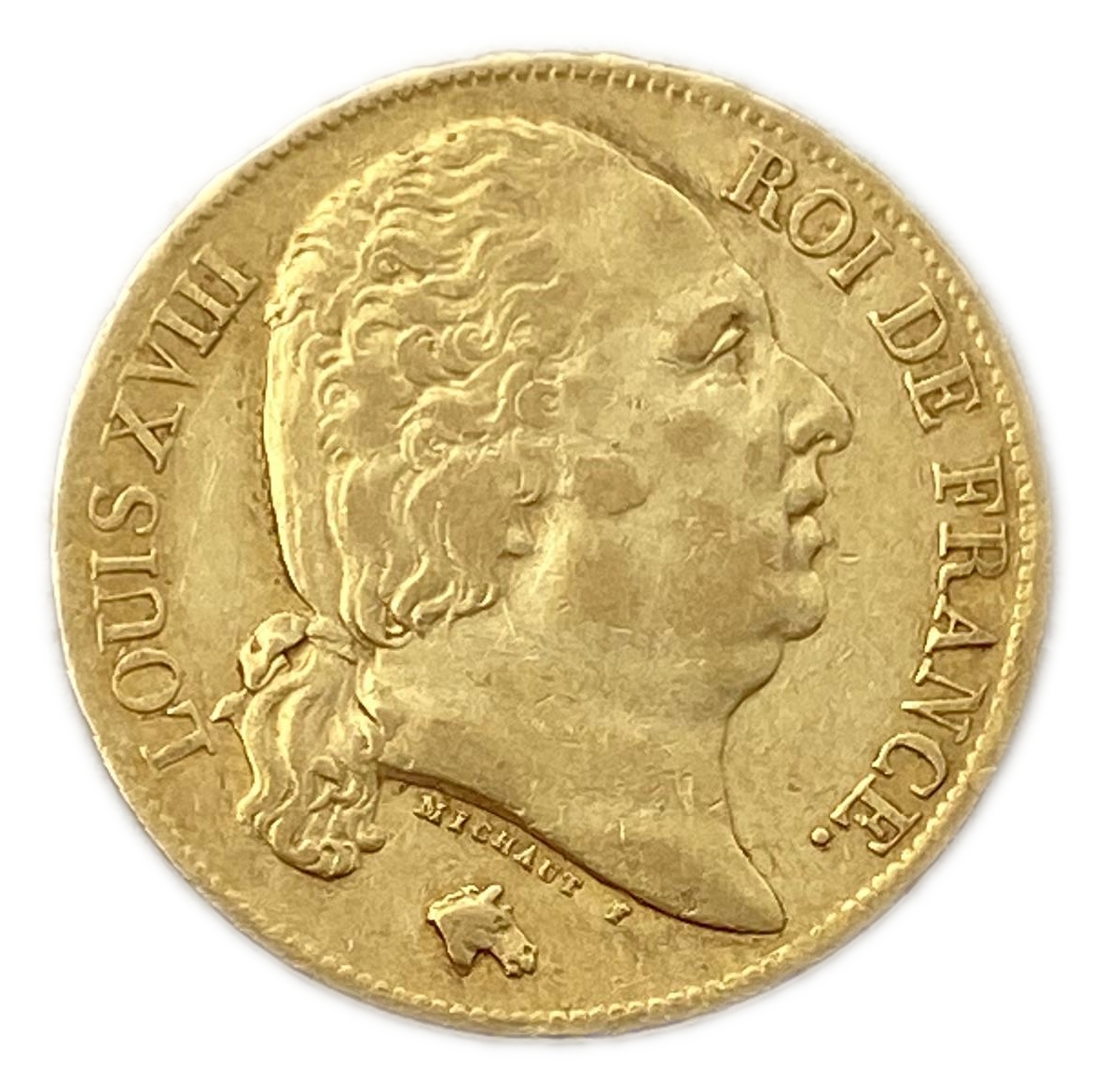 France - 20 Francs 1818 A - VF - King Louis XVIII - Gold 900, 6.45g, 22mm - 1 0