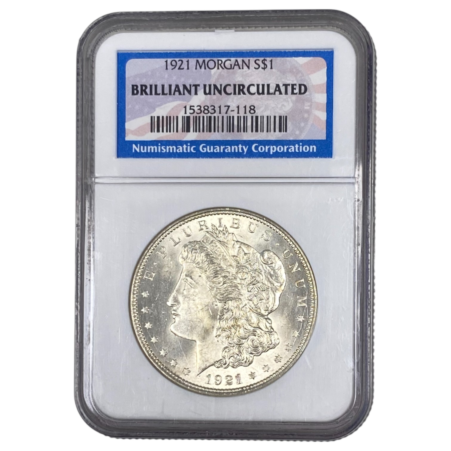 USA - Morgan Dollar 1921 - NGC Brilliant Uncirculated - 1 2