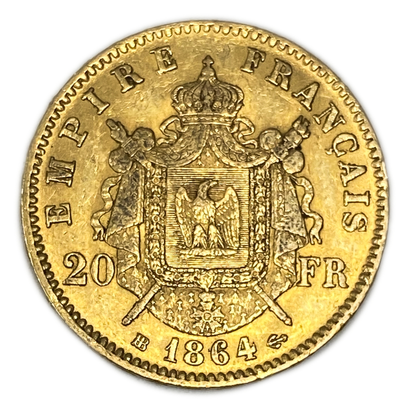 France - 20 Francs 1864 BB - Gold 900, 6.45g, 22mm - 1 0