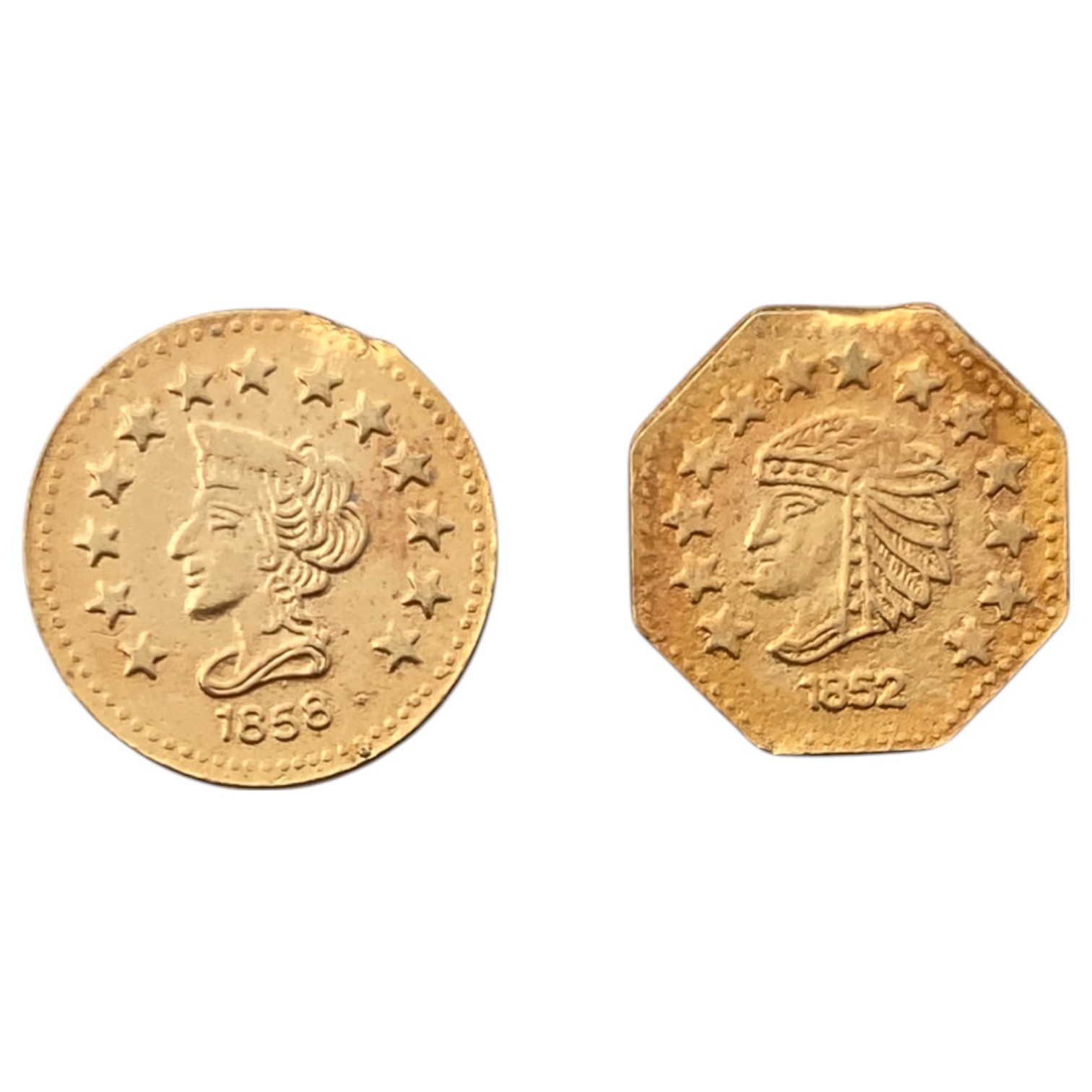 USA - 1/2 Dollar 1852, 1858 - 1 0