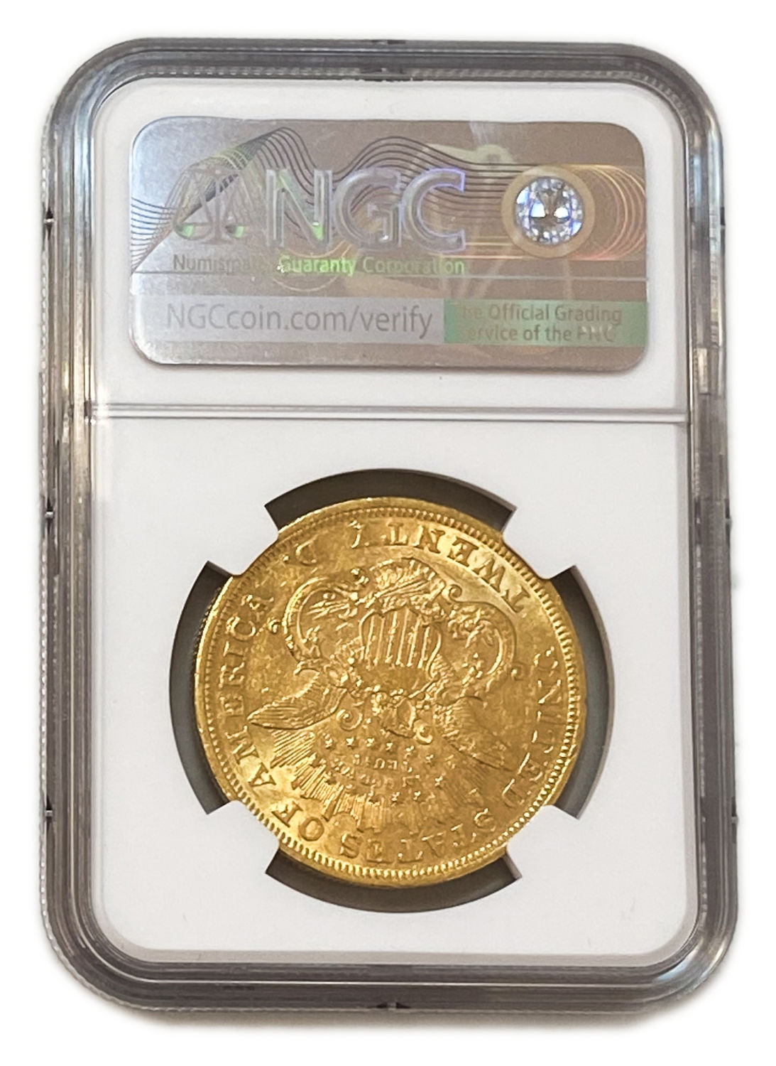 USA - 20 Dollars 1869 - Liberty Head - Double Eagle, With motto - NGC AU 55 - Rare - 1 3