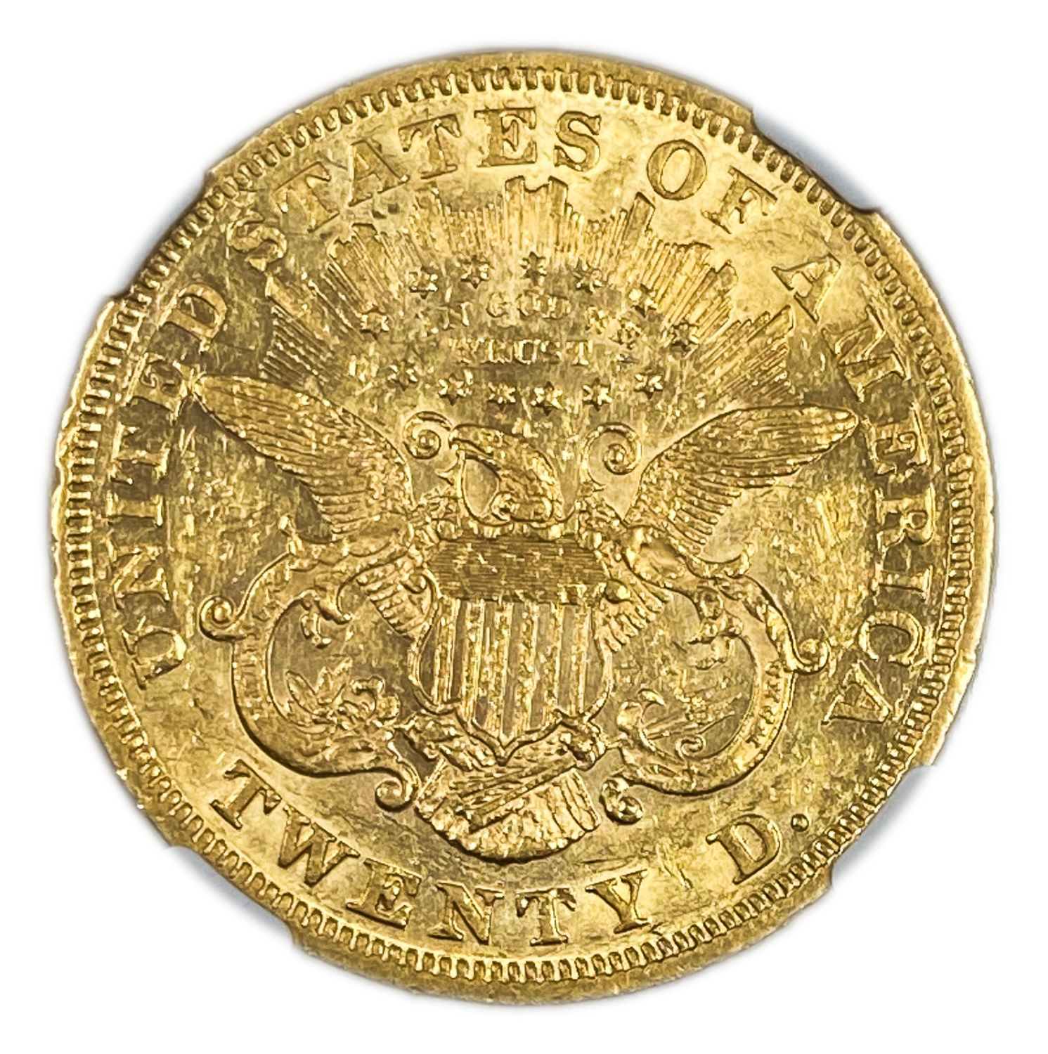 USA - 20 Dollars 1869 - Liberty Head - Double Eagle, With motto - NGC AU 55 - Rare - 1 1