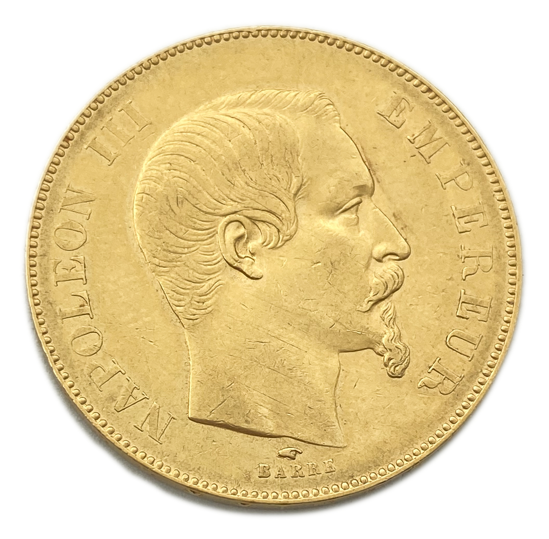 France - 50 Francs 1857 A - AU - Napoleon III - Gold 900, 16.22g, 30mm - 1 1