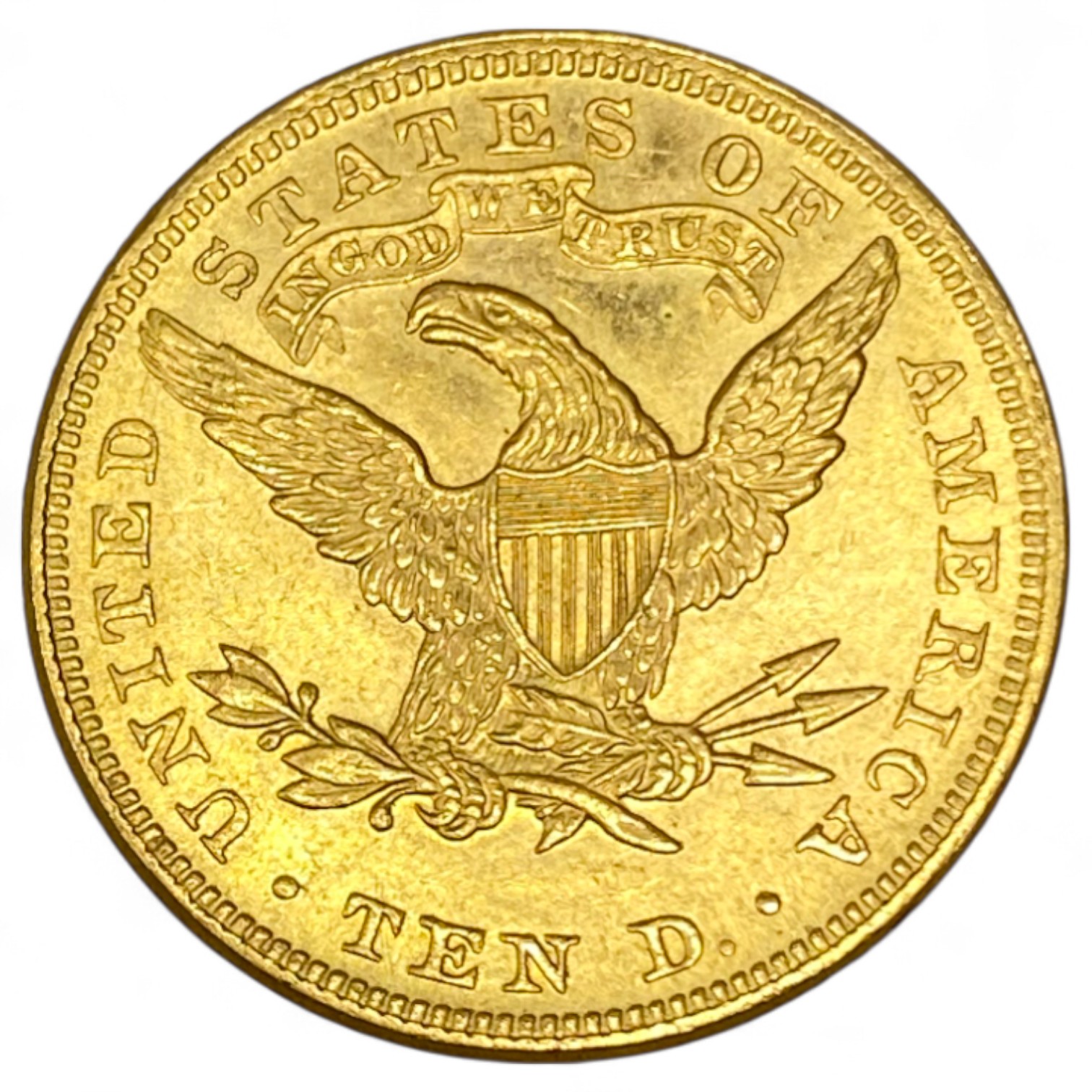 USA - 10 Dollars 1894 - Coronet Head - With motto - Gold 900, 16.71g, 27mm - 1 1