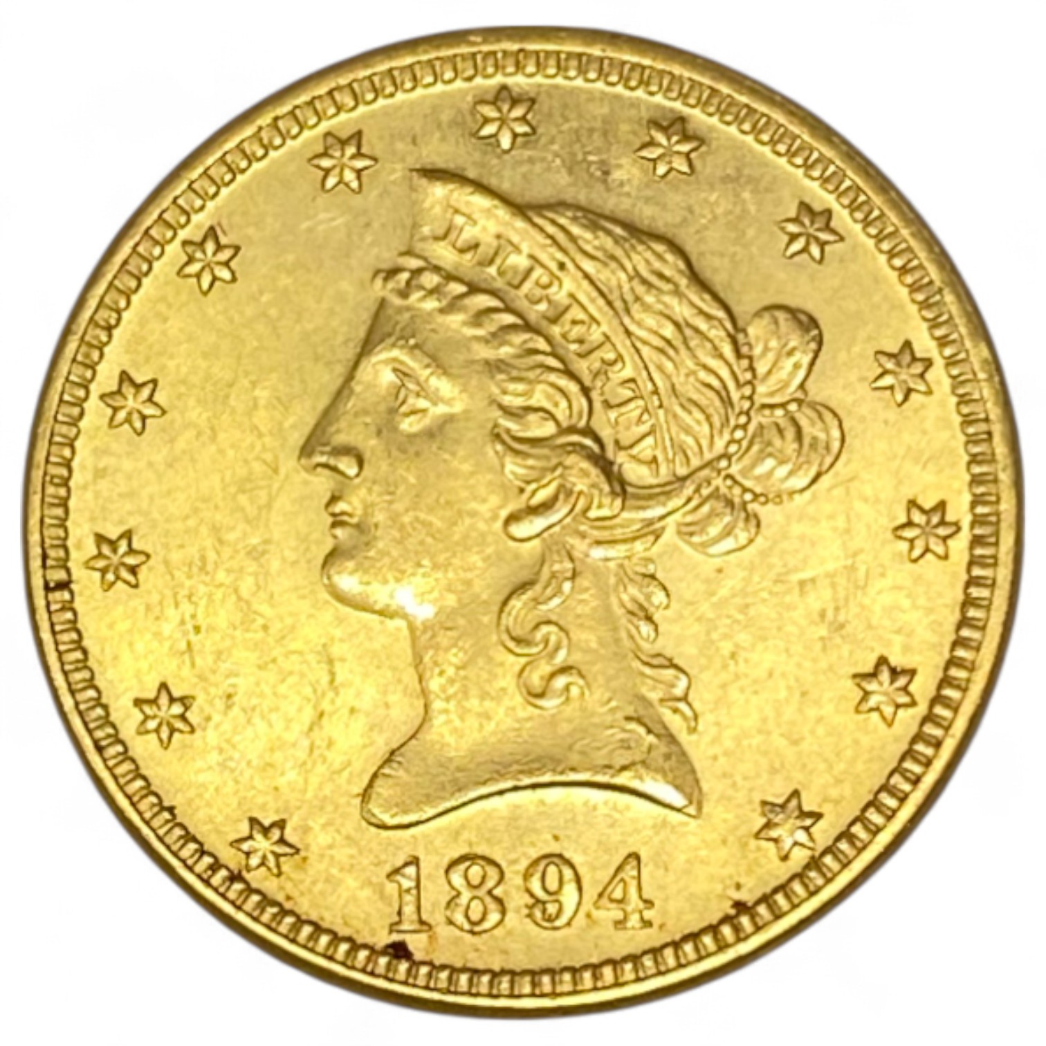 USA - 10 Dollars 1894 - Coronet Head - With motto - Gold 900, 16.71g, 27mm - 1 0