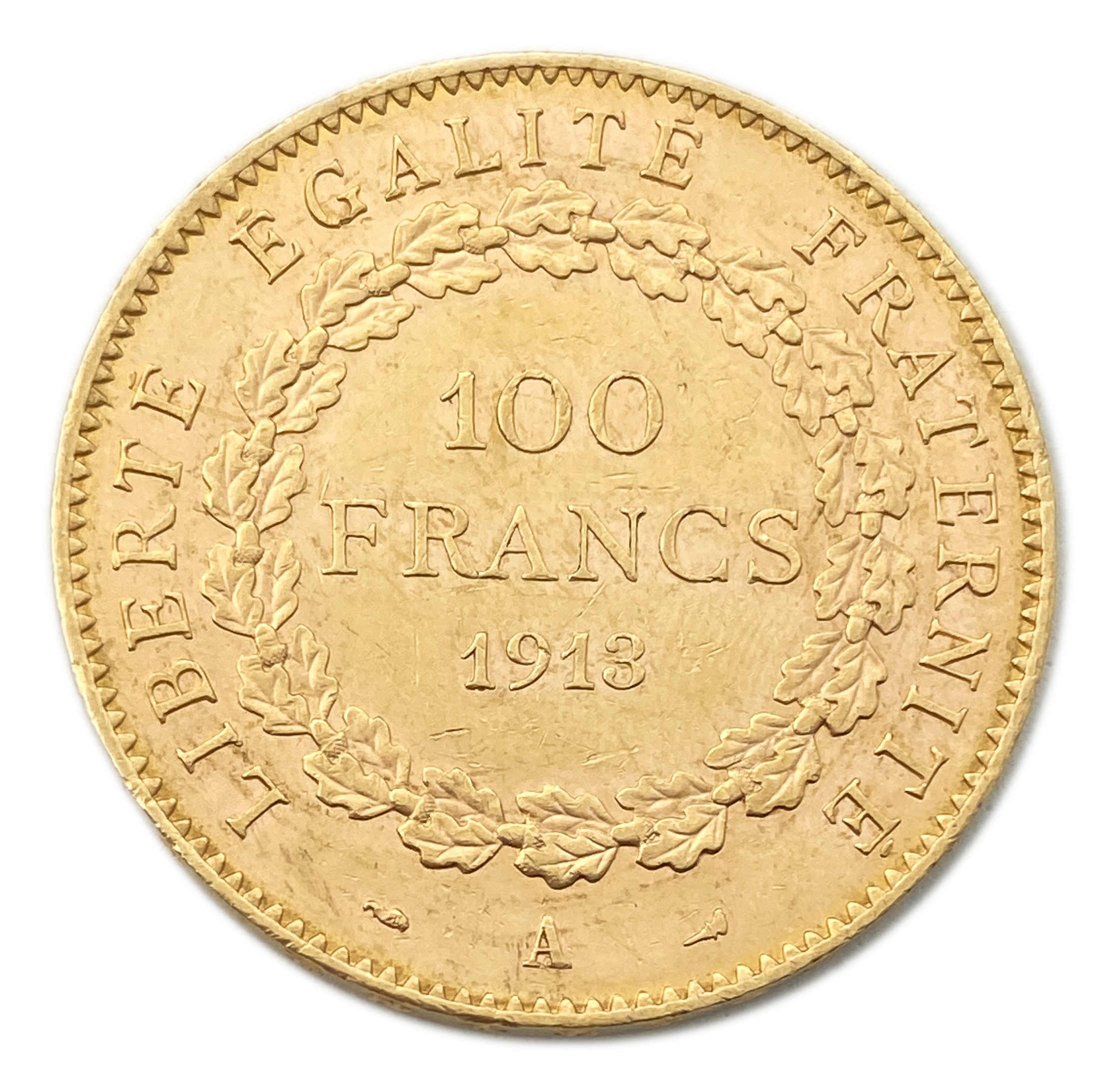 France - 100 Francs 1913 A - AU - Liberty - Gold 900, 32.25g, 37mm - 1 0