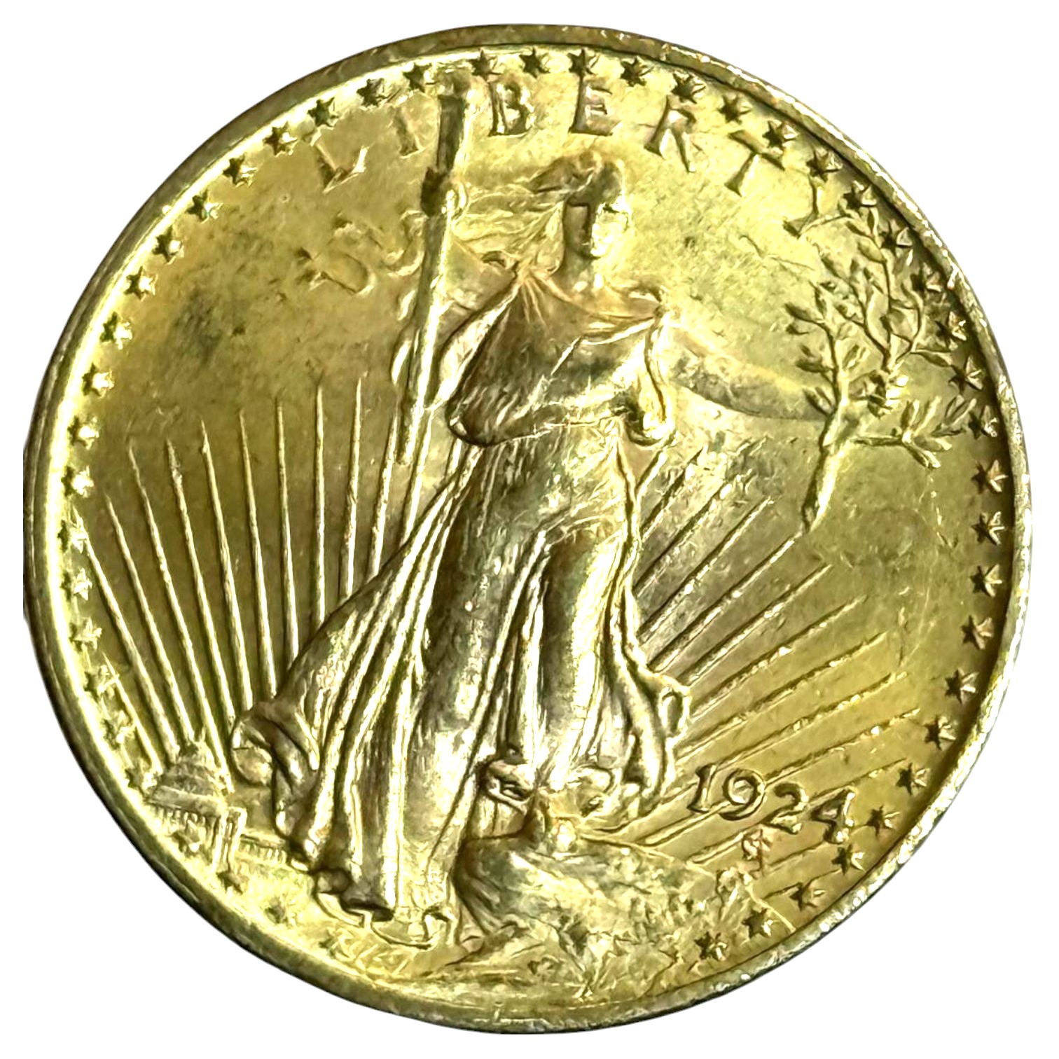 USA - 20 Dollars 1924 - Saint-Gaudens Double Eagle, With motto - Gold 900, 33.43g, 34mm - 1 0