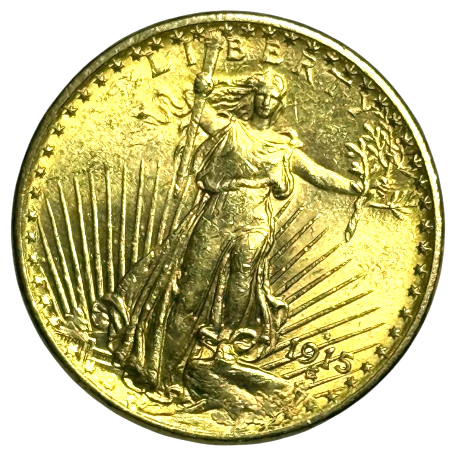 USA - 20 Dollars 1915 - Saint-Gaudens Double Eagle, With motto - Gold 900, 33.43g, 34mm - 1 0