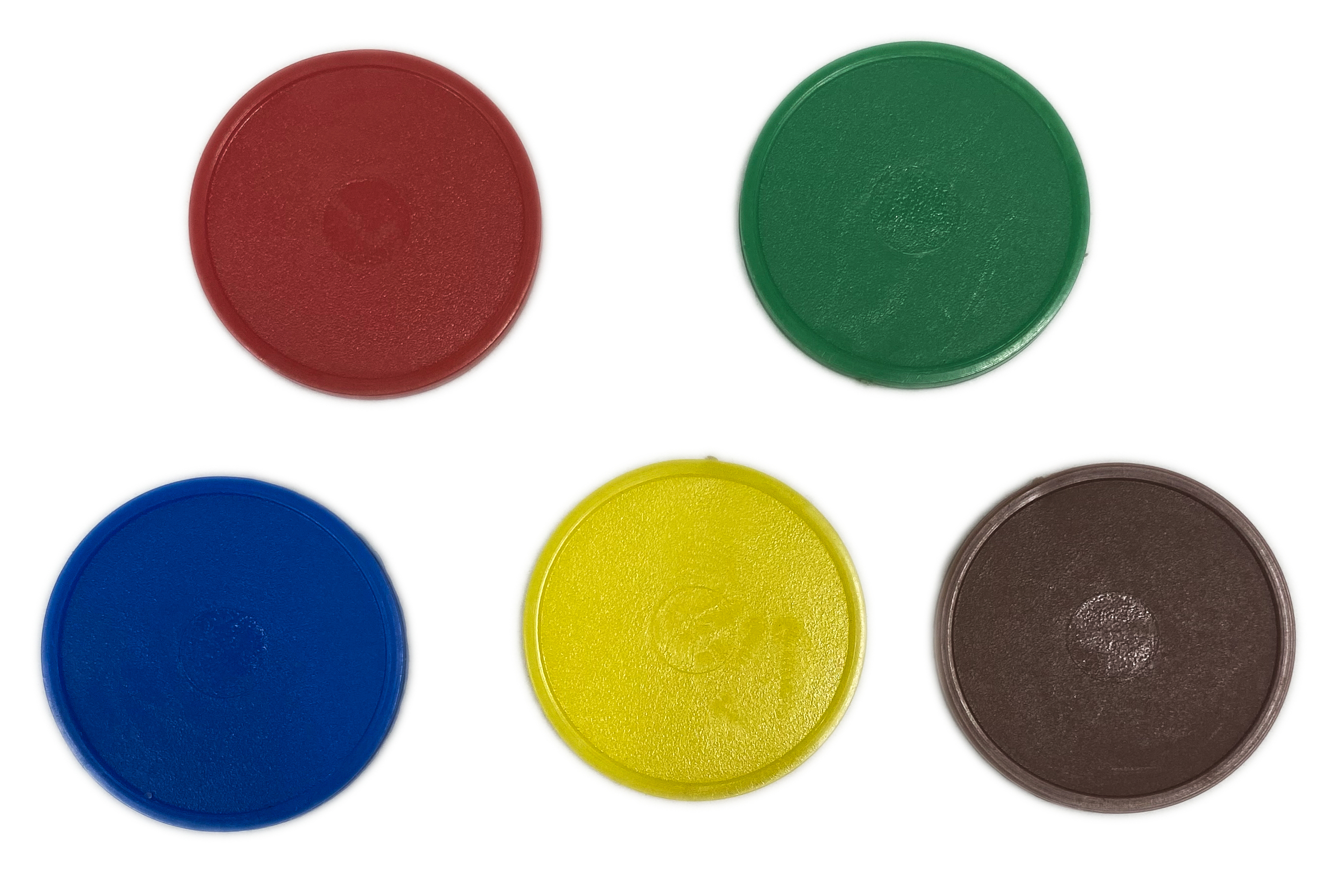 Israel - A set of 5 colored plastic tokens with the inscription "Amcor", 1950s. - 1 1