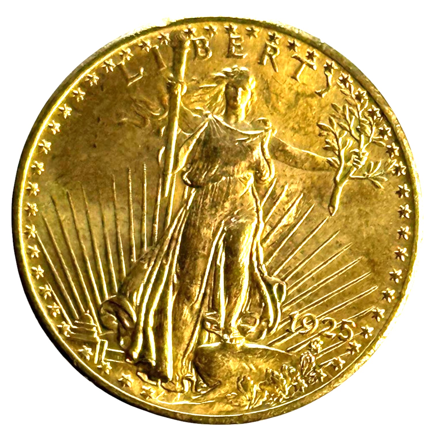 USA - 20 Dollars 1925 - Saint-Gaudens Double Eagle, With motto - Gold 900, 33.43g, 34mm - 1 0