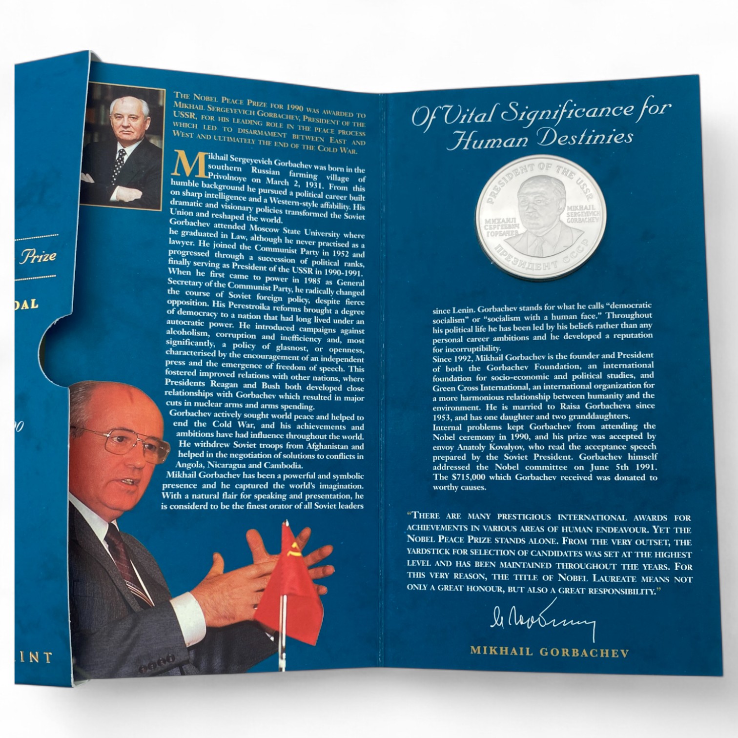 World – Lot of 3 silver medals of Nobel Prize winners, come in a dedicated and impressive box for storage – silver ... - 1 7