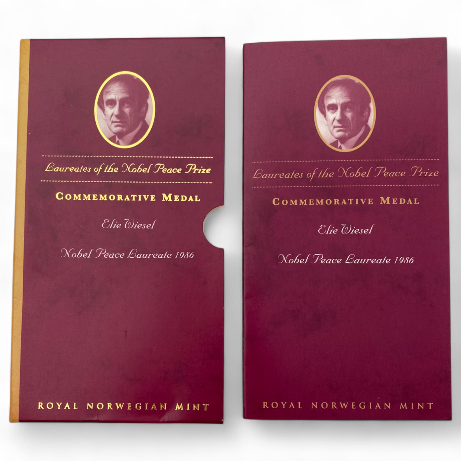 World – Lot of 3 silver medals of Nobel Prize winners, come in a dedicated and impressive box for storage – silver ... - 1 1