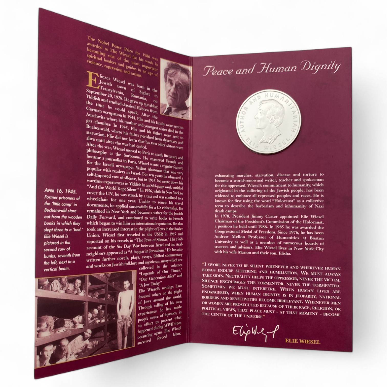 World – Lot of 3 silver medals of Nobel Prize winners, come in a dedicated and impressive box for storage – silver ... - 1 2