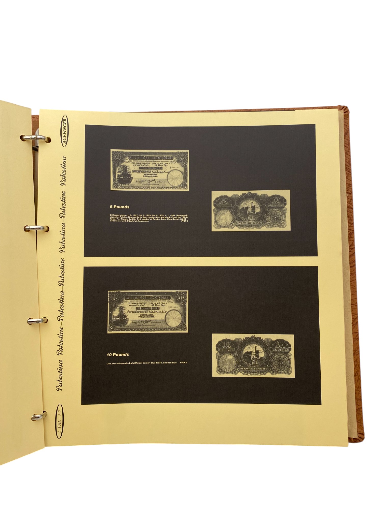 Album – for collecting Israeli banknotes "AUFFINGER ALBUM" – The album contains a picture of the banknote and a ... - 1 1