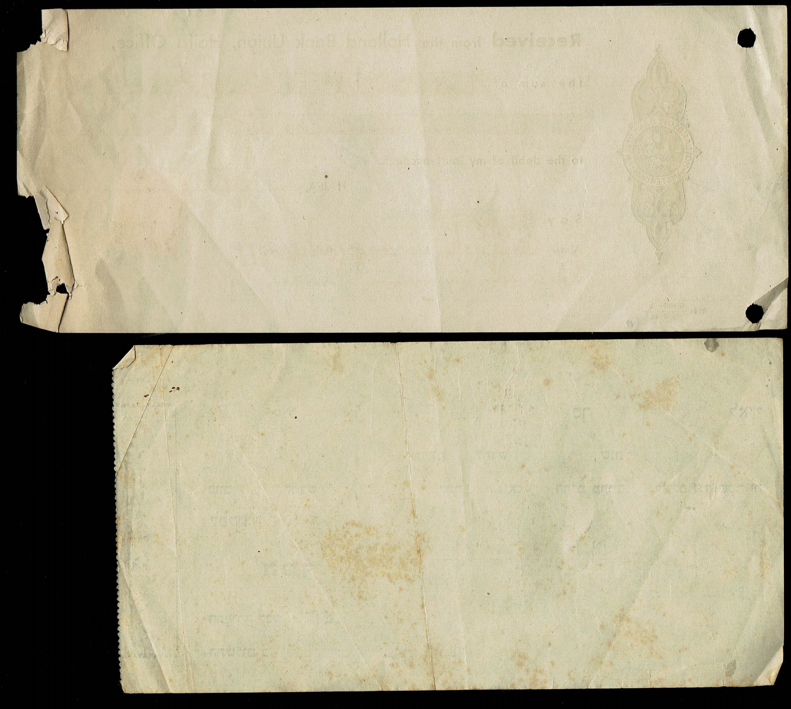Paper money tokens - Israel and Palestine, a large collection of 20 checks and other documents related to finances ... - 1 8