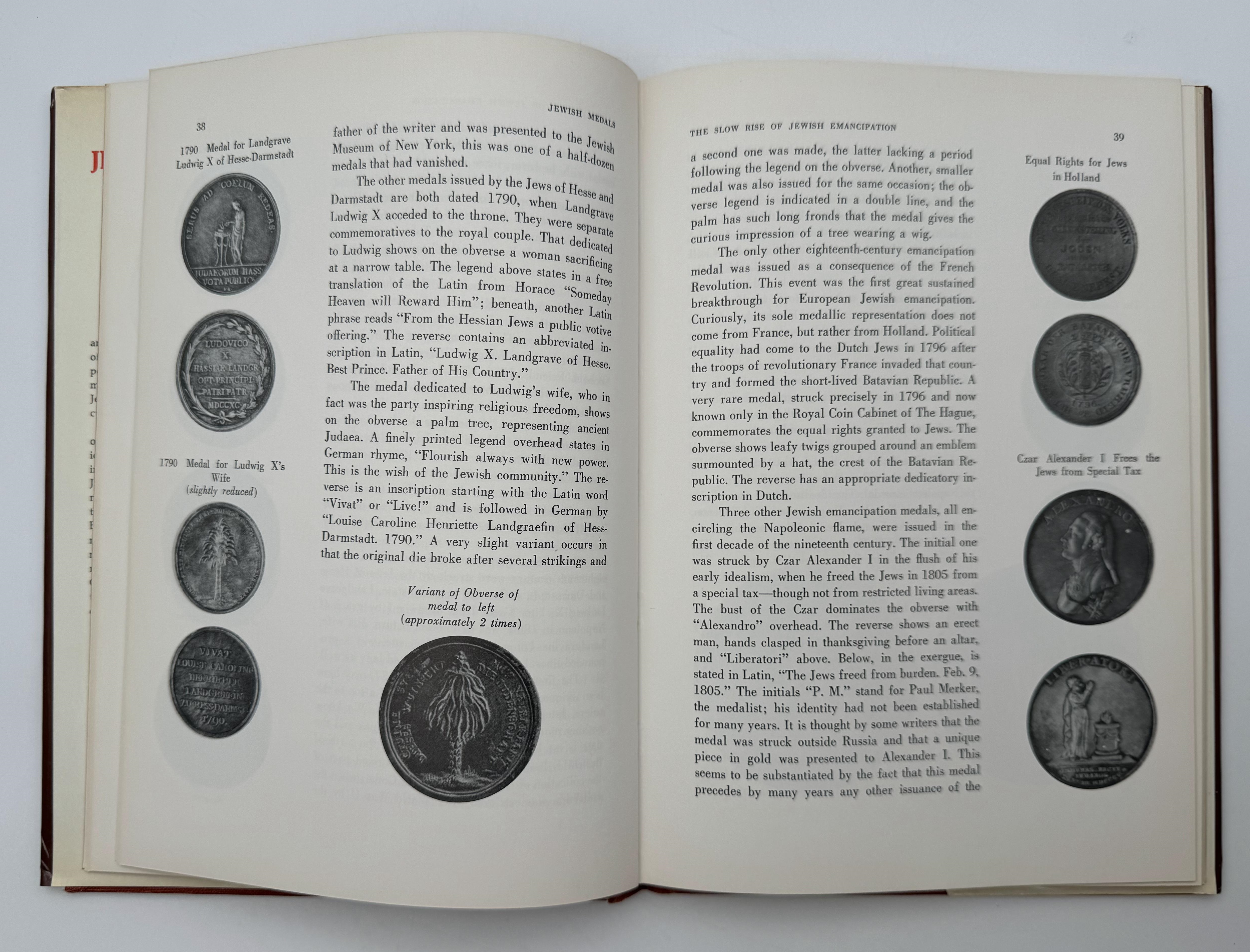Catalogs / Numismatic Literature - Jewish Medals, on the subject of Jewish Medals from the Renaissance to the Fall ... - 1 1
