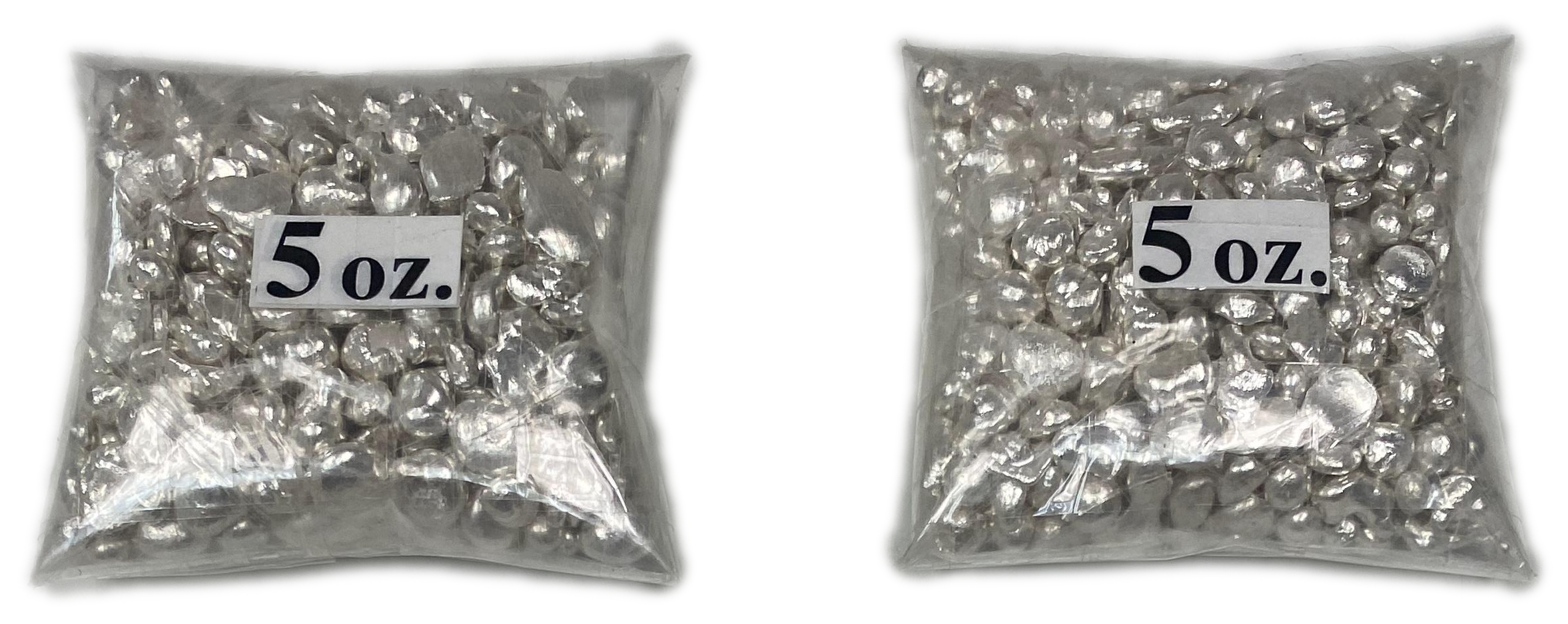 Bras / Grains - 10 oz (311g) pure silver (9999) grains, divided equally into 2 sealed bags - 1 0