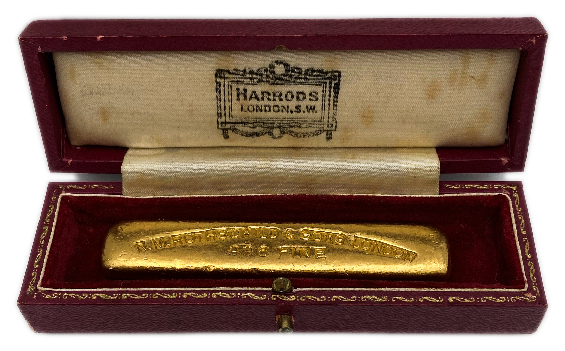 Bars / Grains - Gold 996 Bar of 117g, Stamp "N.M. Rothschild & Sons London" - 1 3