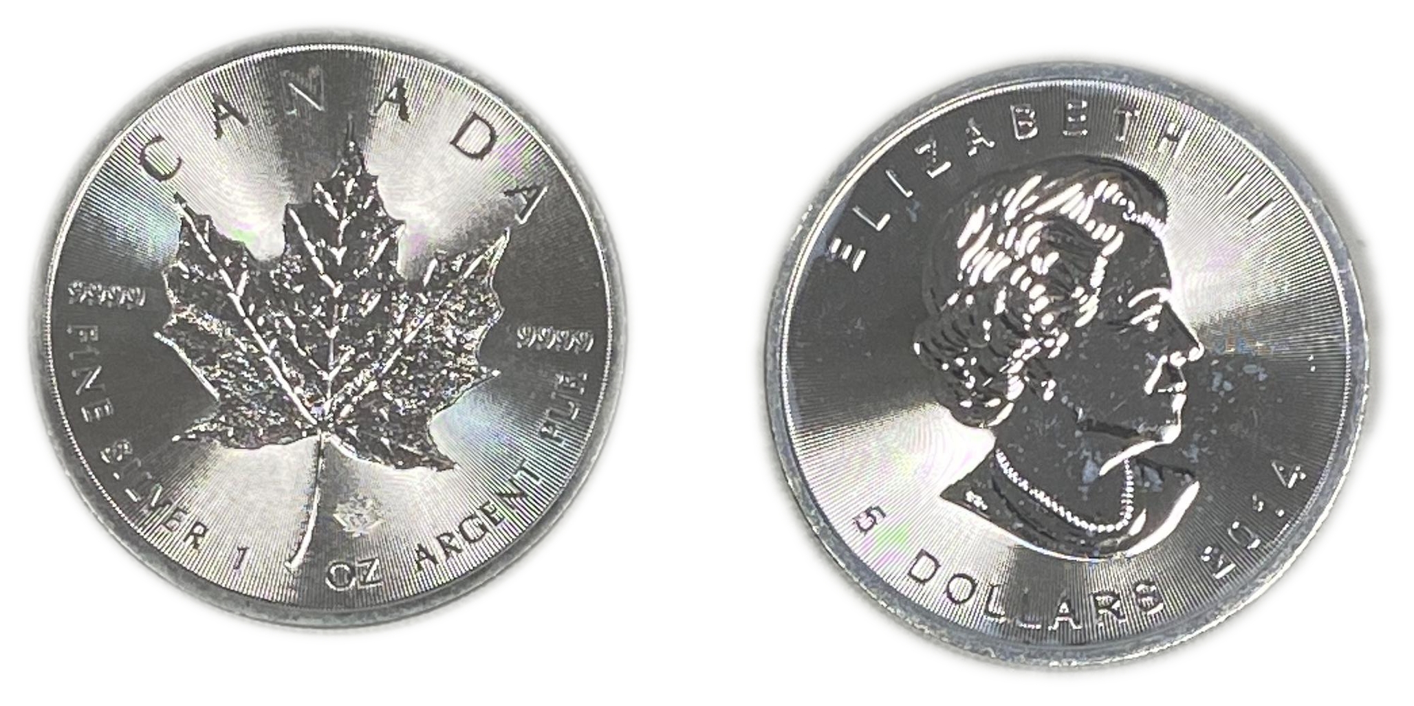 Canada - Lot of 11 coins, 5 Dollars 2014 - UNC - Silver 999, 31.1g, 38mm - 1 2