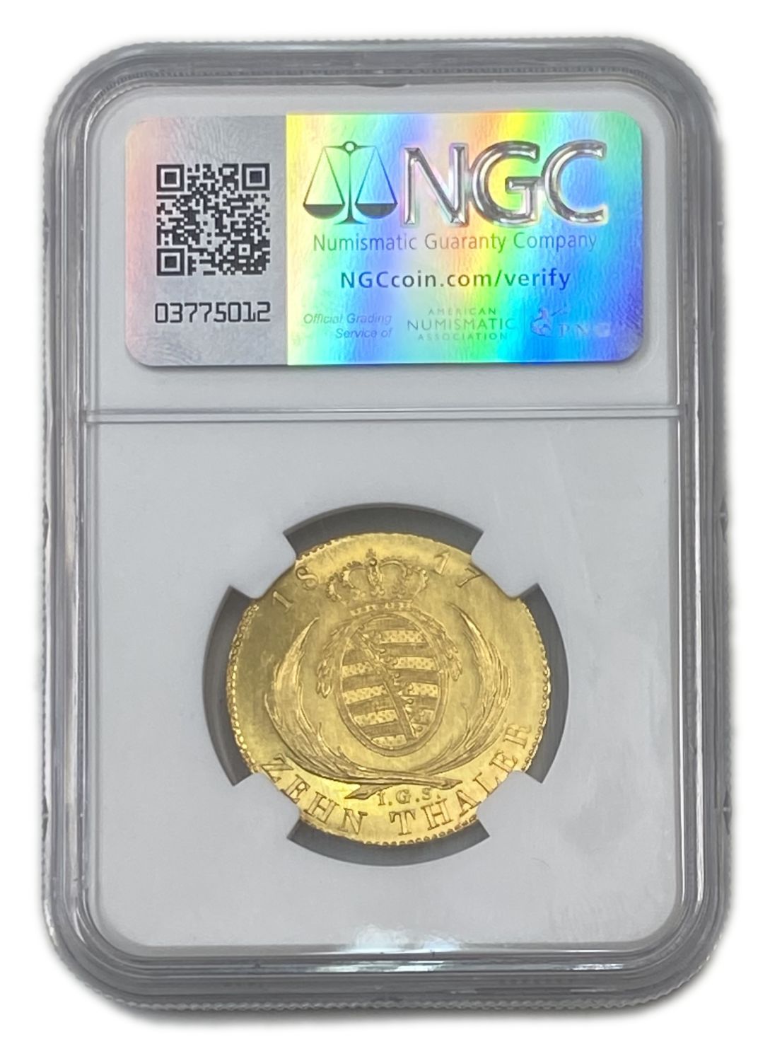 Germany - The Kingdom of Saxony (Albertinian Line) - 10 Thalers 1817 - Frederick August I - NGC MS 63 - TOP POP - ... - 1 3