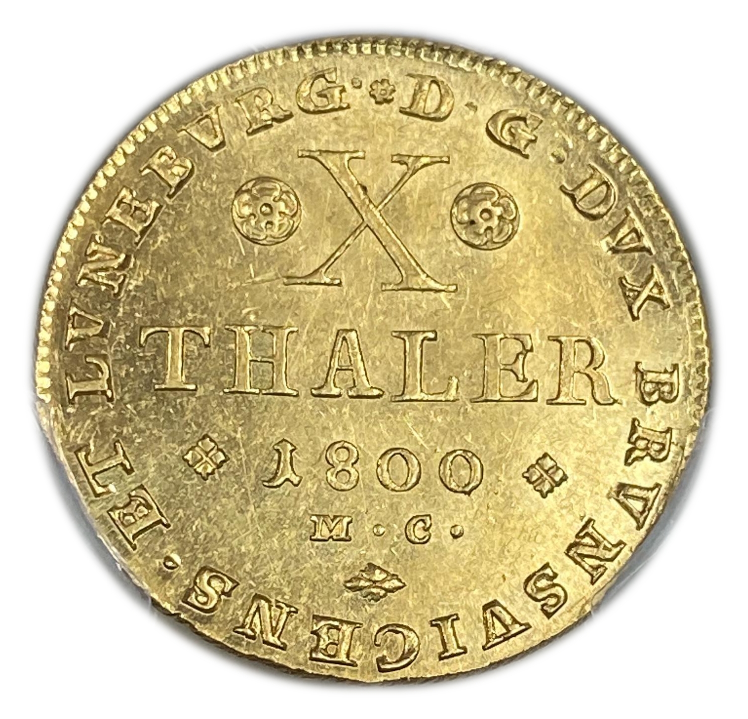 Germany - 10 Thalers 1800 - Brunswick-Wolfenbüttel - Charles William Ferdinand - PCGS MS 63 - Gold 900, 13.3g, 29mm