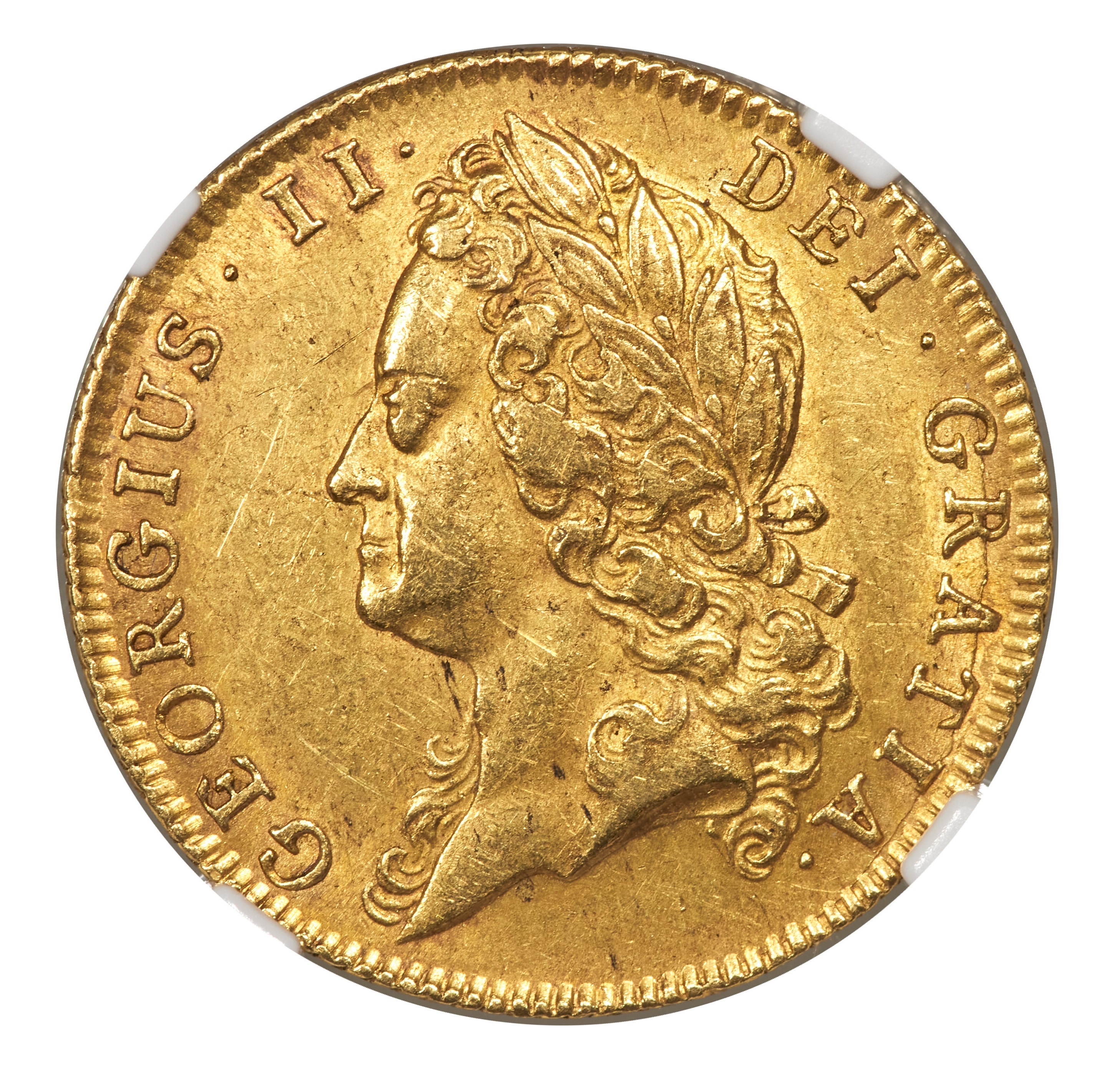 Great Britain / United Kingdom - 1 Guinea 1739 - NGC AU 53 - George II - Gold 916.7, 8.4g, 27mm - 1 0