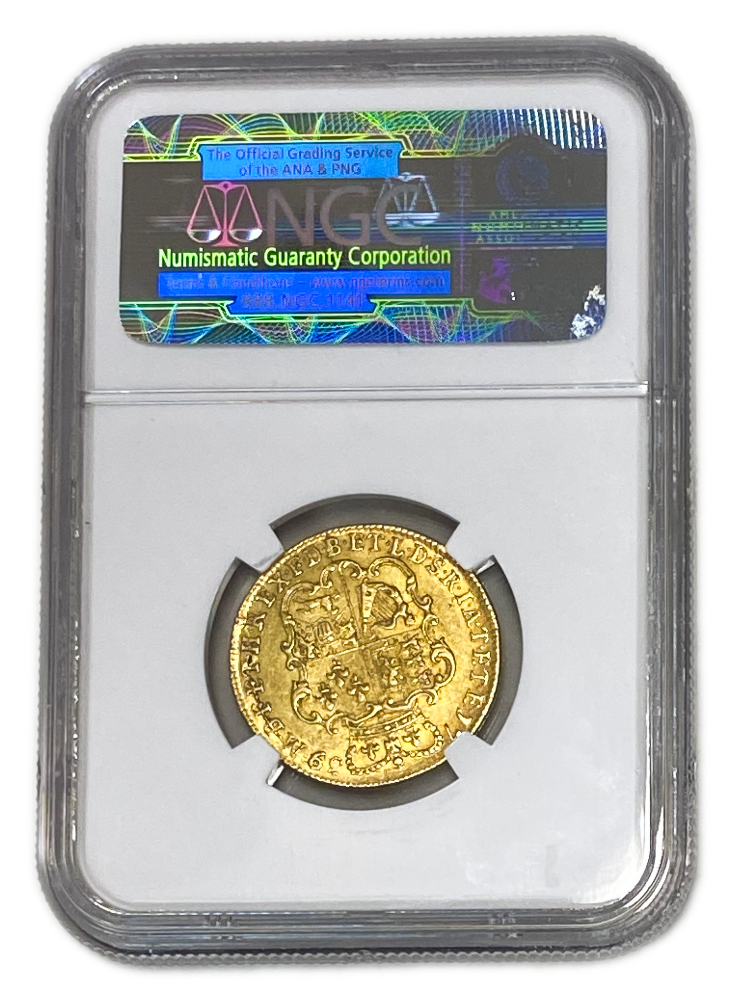 Great Britain / United Kingdom - 1 Guinea 1739 - NGC AU 53 - George II - Gold 916.7, 8.4g, 27mm - 1 3