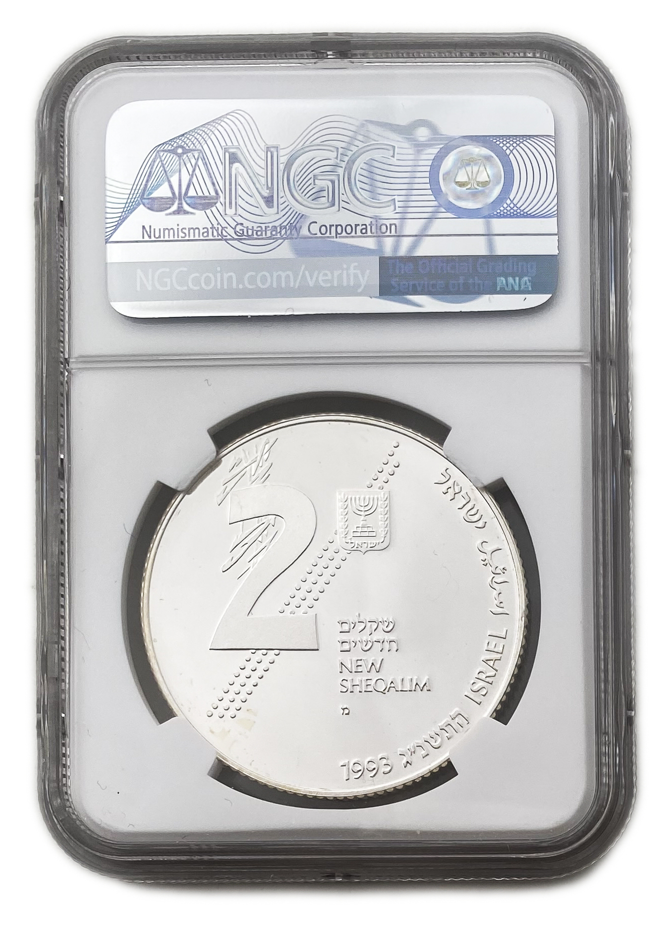 Israel - 2 Shekels 1993 - NGC PF 69 ULTRA CAMEO - Silver 925, 28.8g - Revolt and Heroism - 1 1