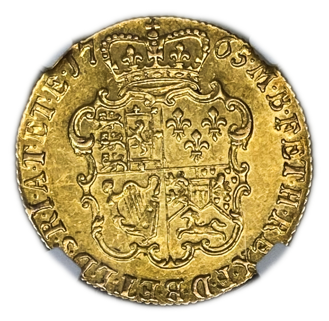 Great Britain / United Kingdom - 1 Guinea 1765 - NGC AU 58 - George III - Gold 916, 8.4g, 25mm - 1 1